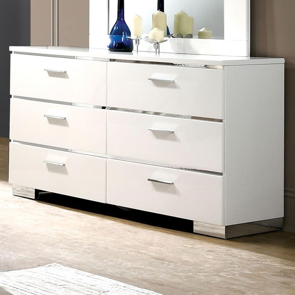 White and chrome dresser Clearance