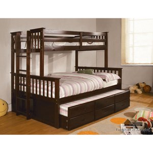 Furniture of America University I Twin/Full Bunk Bed