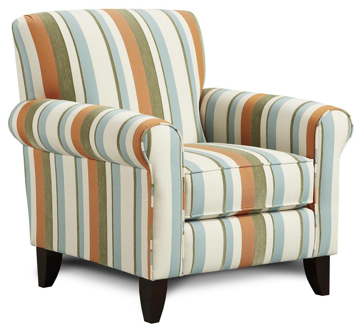 Fusion Furniture 502 Print Fabric Accent Chair - Miskelly ...