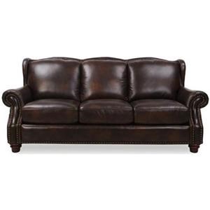 Futura Leather Great American Home Memphis Tn Southaven Ms Sofas By Futura Leather Traditional Rich Brown Sofa With Nailhead Trim