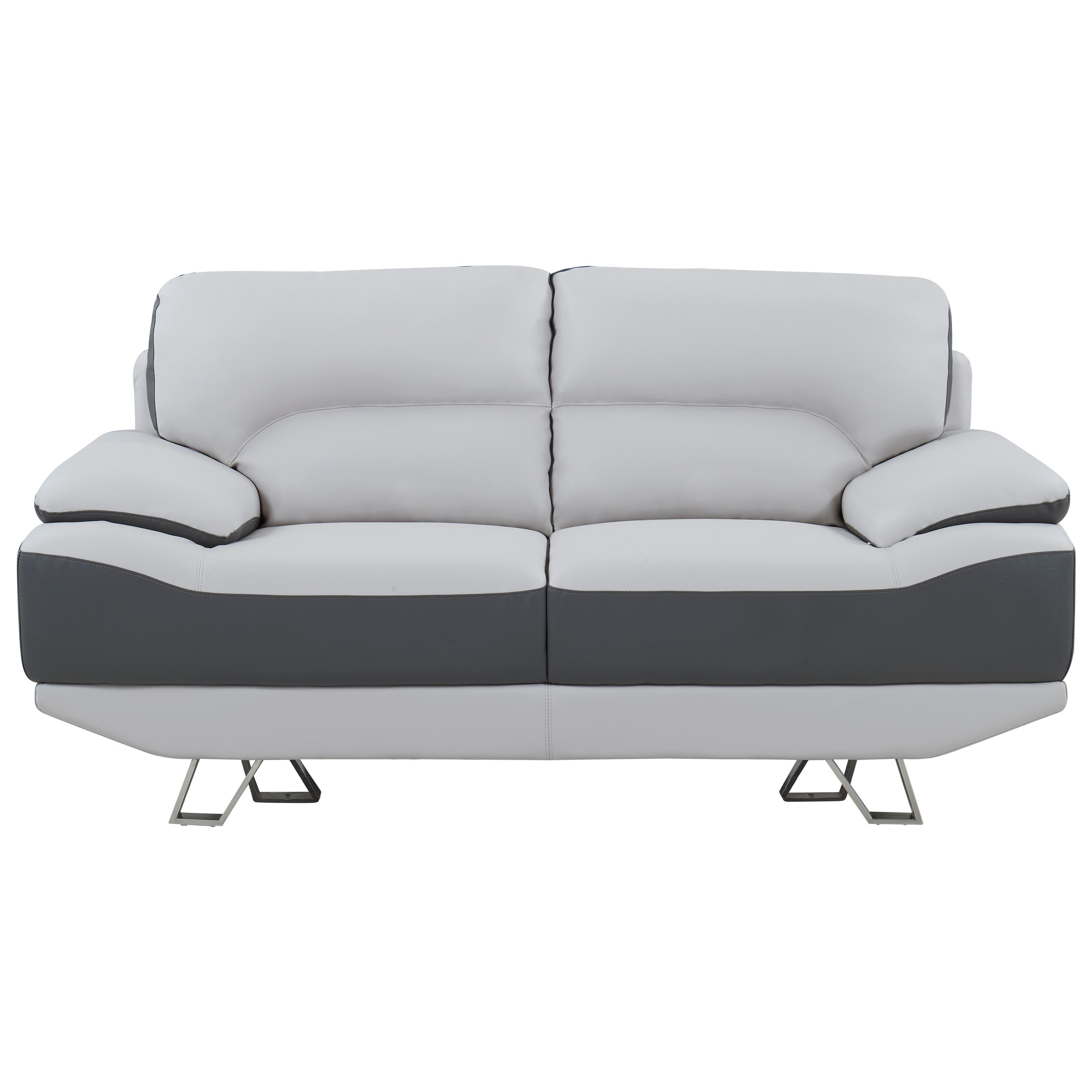 Global Furniture Natalie Contemporary Love Seat With Metal Legs Rooms For Less Loveseats