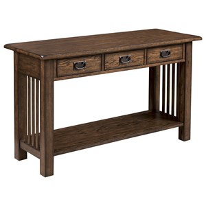 Hammary Canyon Ii Mission Sofa Table With Three Drawers Wayside Mission Sofa Table With Three Drawers