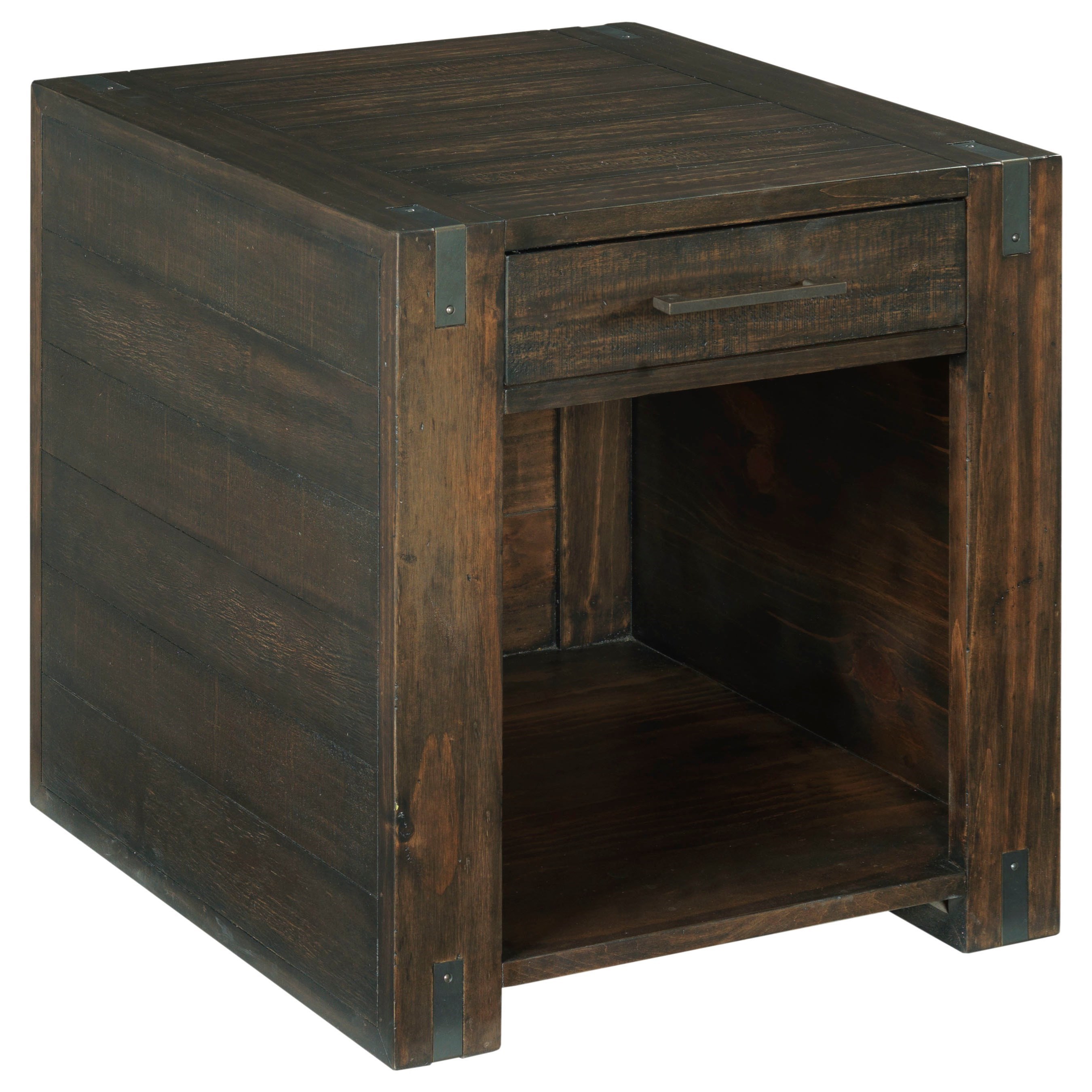 Hammary Portman Casual Rectangular End Table With Drawer And Shelf Lindy S Furniture Company End Tables