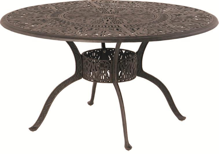 Hanamint Tuscany 018480 Round Inlaid Lazy Susan Table with Scroll