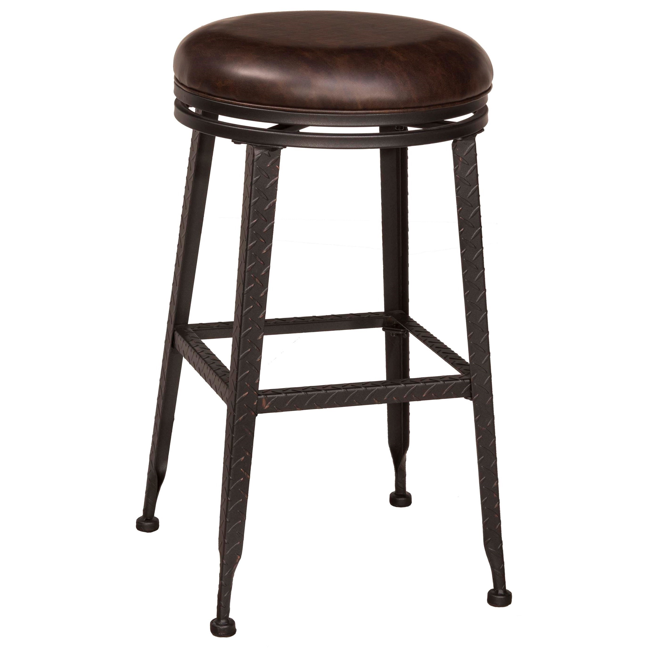 Hilale Backless Bar Stools Black Metal With Copper Hilale Backless Bar Stools Black Metal With Copper