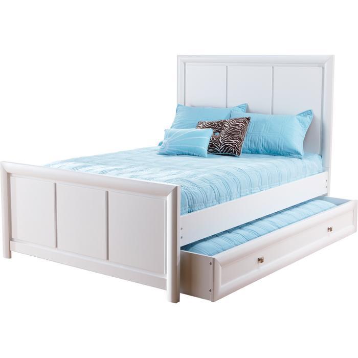 Holland House Boca White Full Size Panel Bed With 2 Drawer