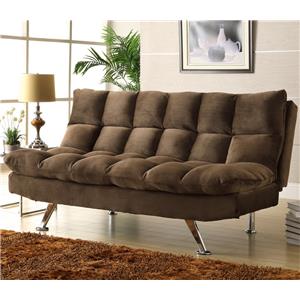 Homelegance Jazz Chocolate Microfiber Lounger