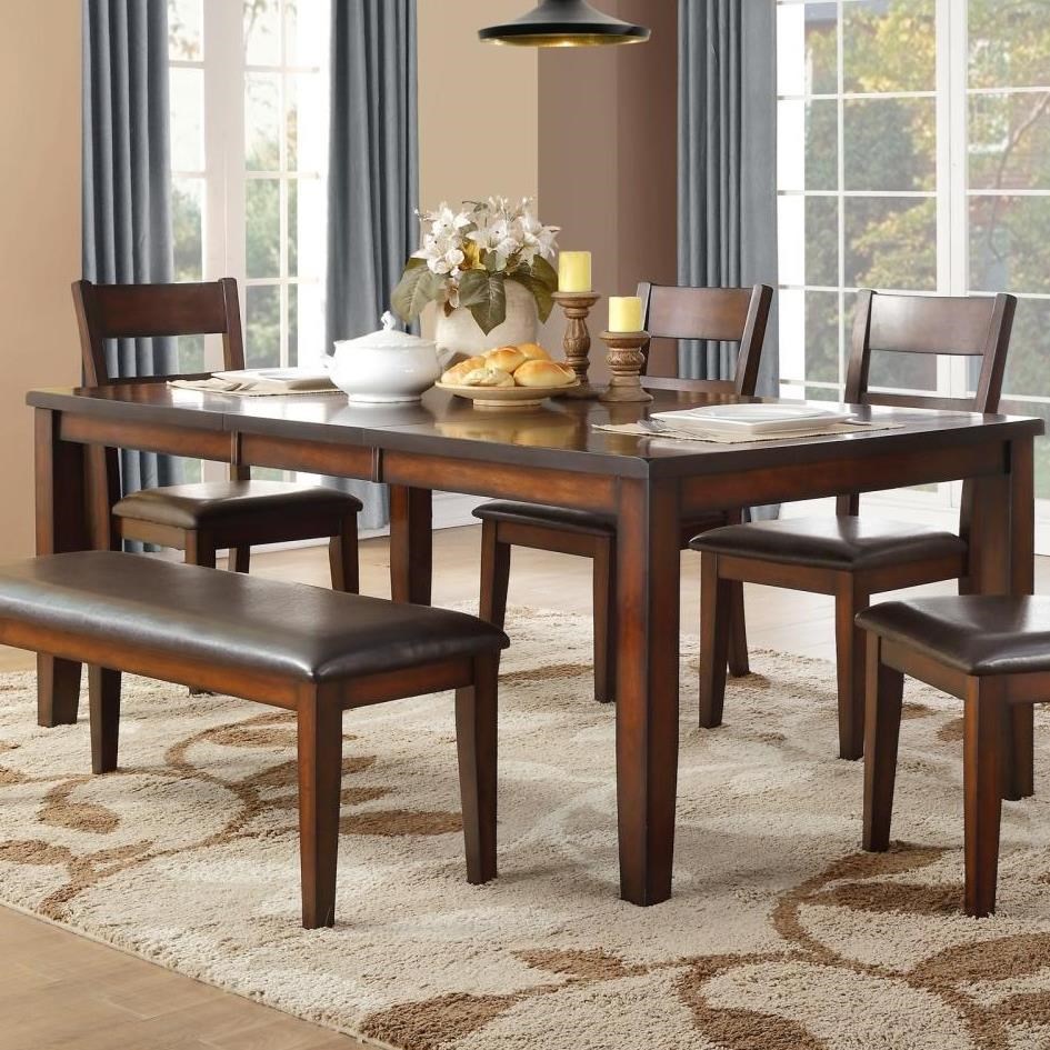 Homelegance Mantello Transitional Dining Table With Table Leaf Dream Home Interiors Dining Tables