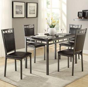 Homelegance Olney 5 Piece Metal Frame Dinette Set