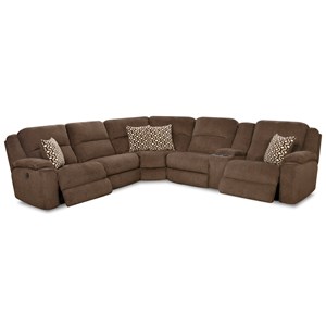 HomeStretch Catalina 162 Casual Power Reclining Sectional Sofa