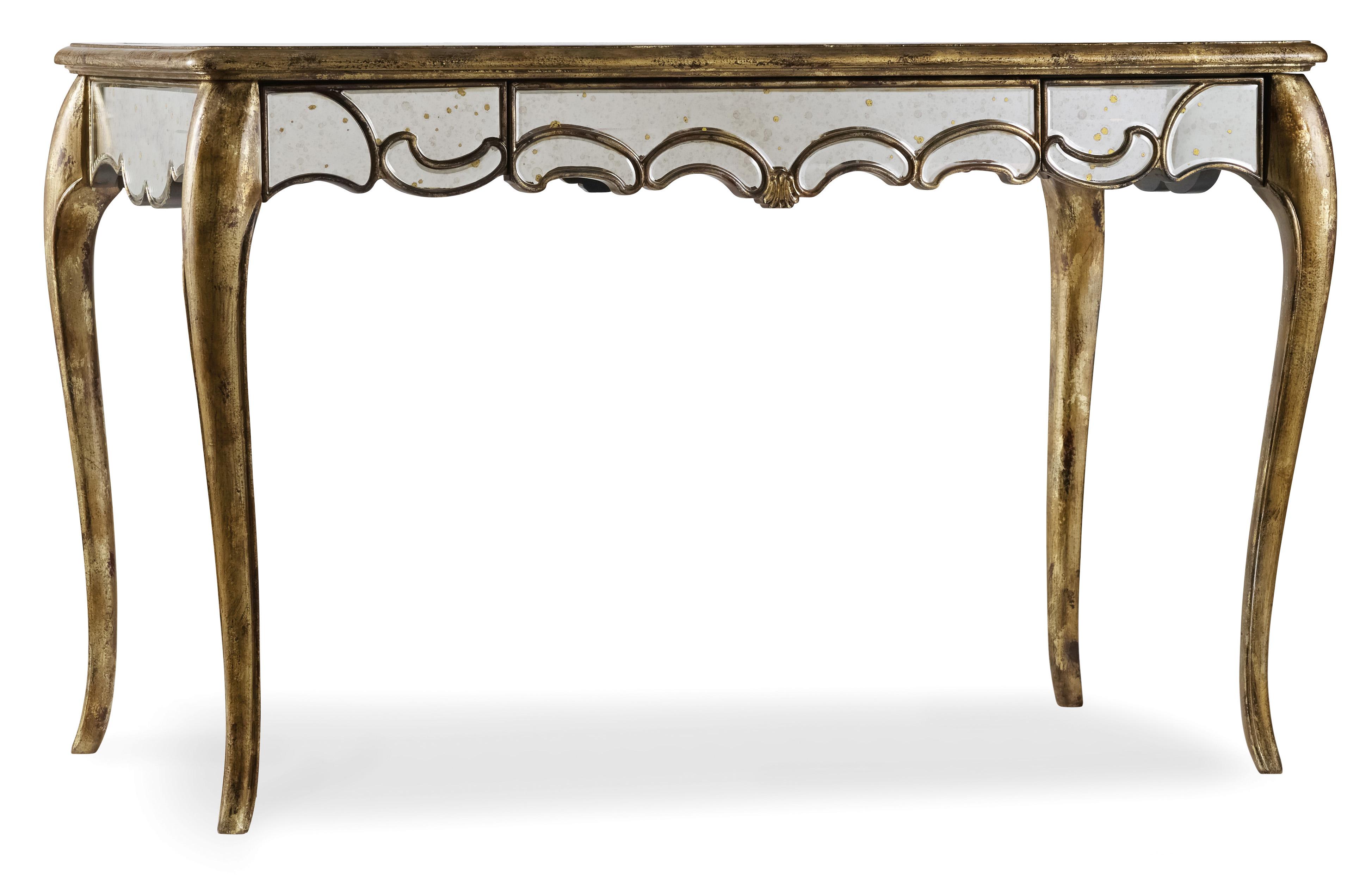 Hamilton Home 5199 Weathered Mirrored Writing Desk Rotmans Table