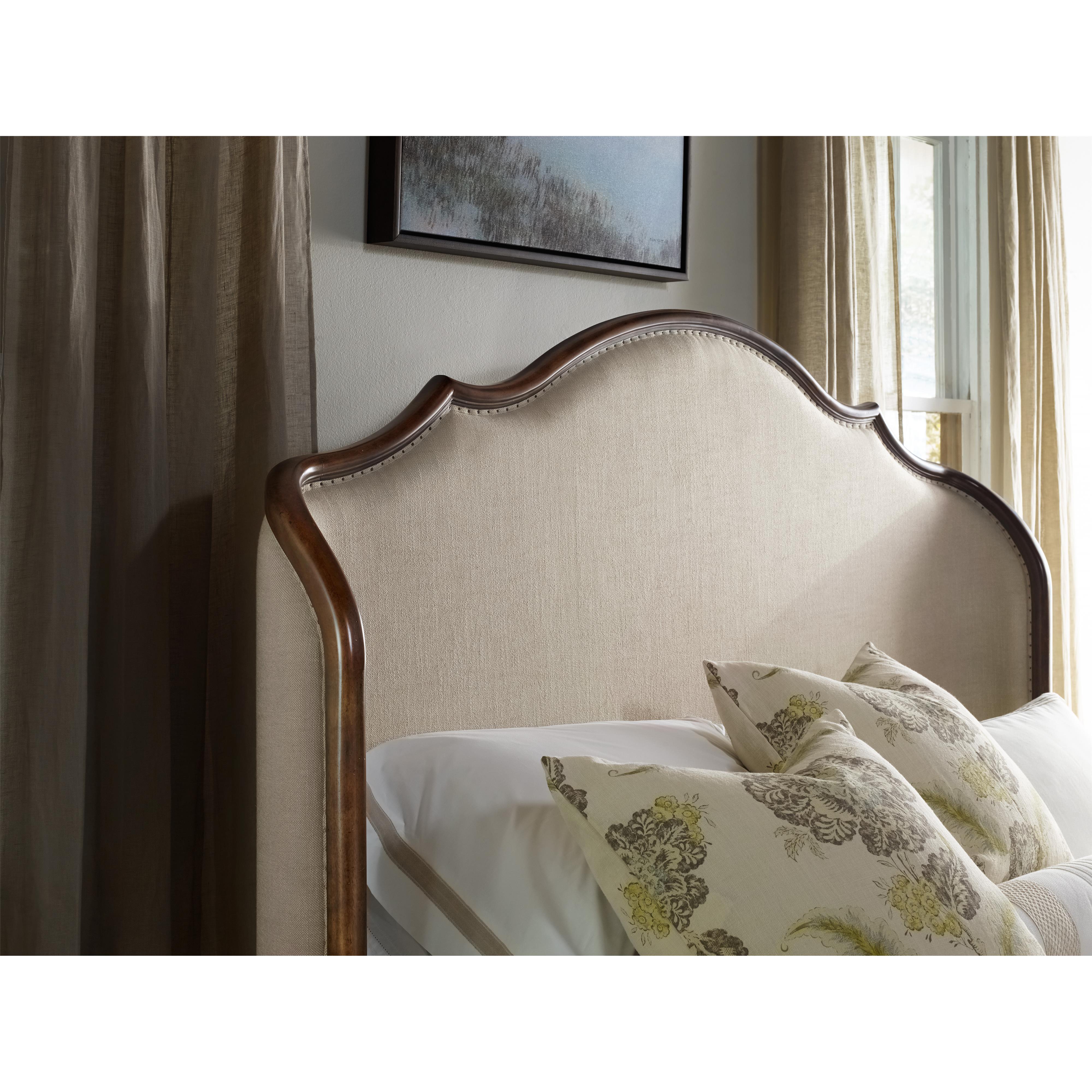 Hooker Furniture Archivist Queen Upholstered Platform Shelter Bed with