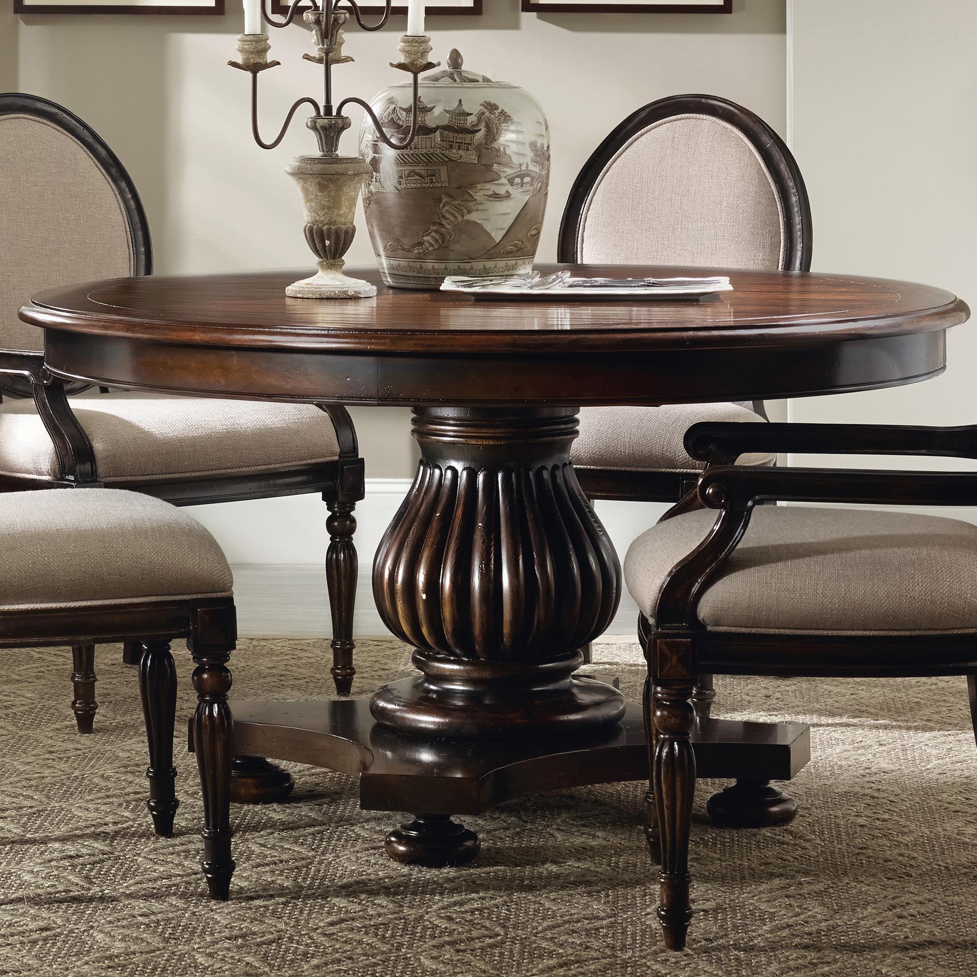 Hooker Furniture Eastridge Round Pedestal Dining Table with 1 20