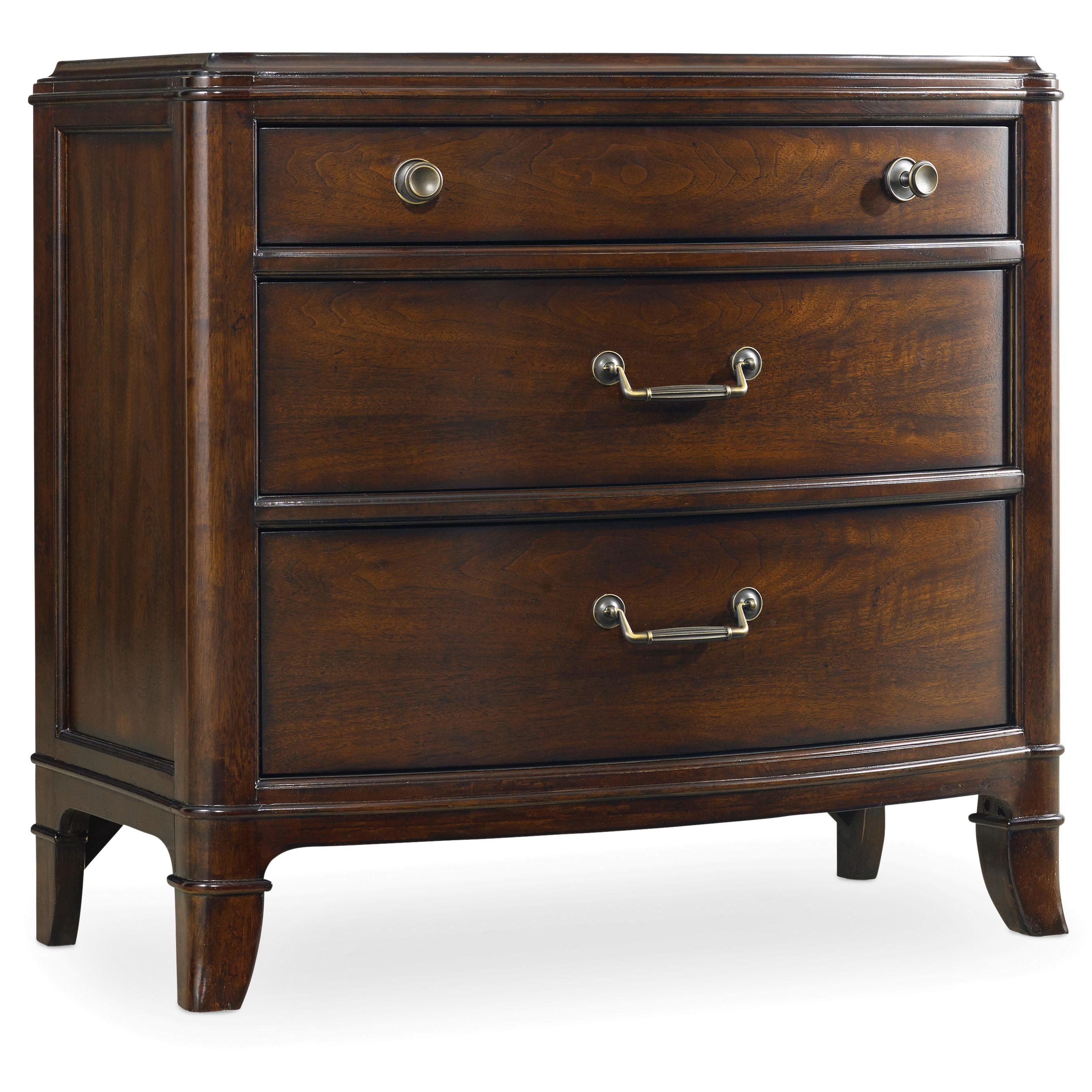 Hooker Furniture Palisade 5183 90016 3 Drawer Nightstand With Electrical Outlet Dunk Bright Furniture Nightstands