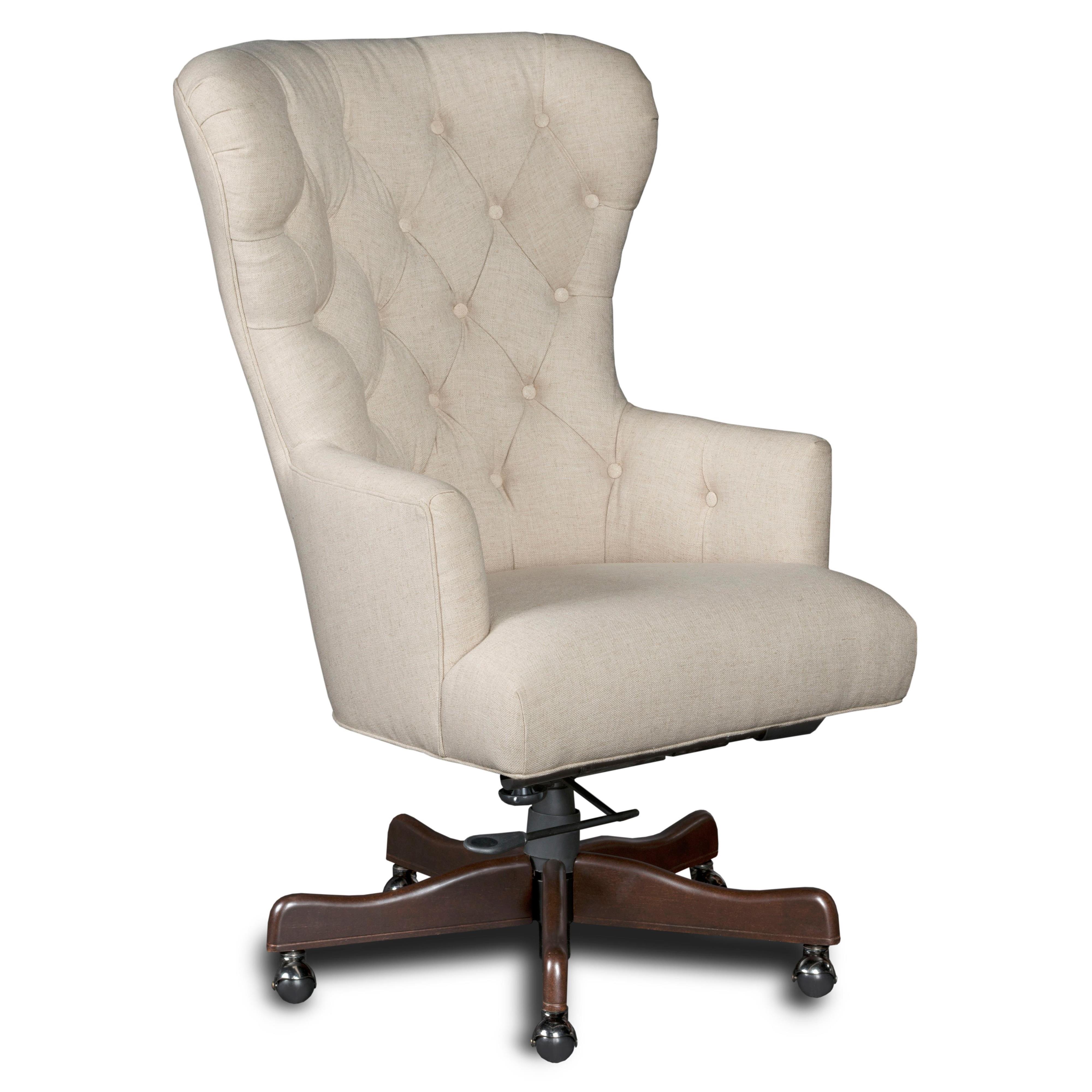 Hooker Furniture Executive Seating Larkin Oat Home Office Chair With Tufted Back Wayside Furniture Executive Desk Chairs