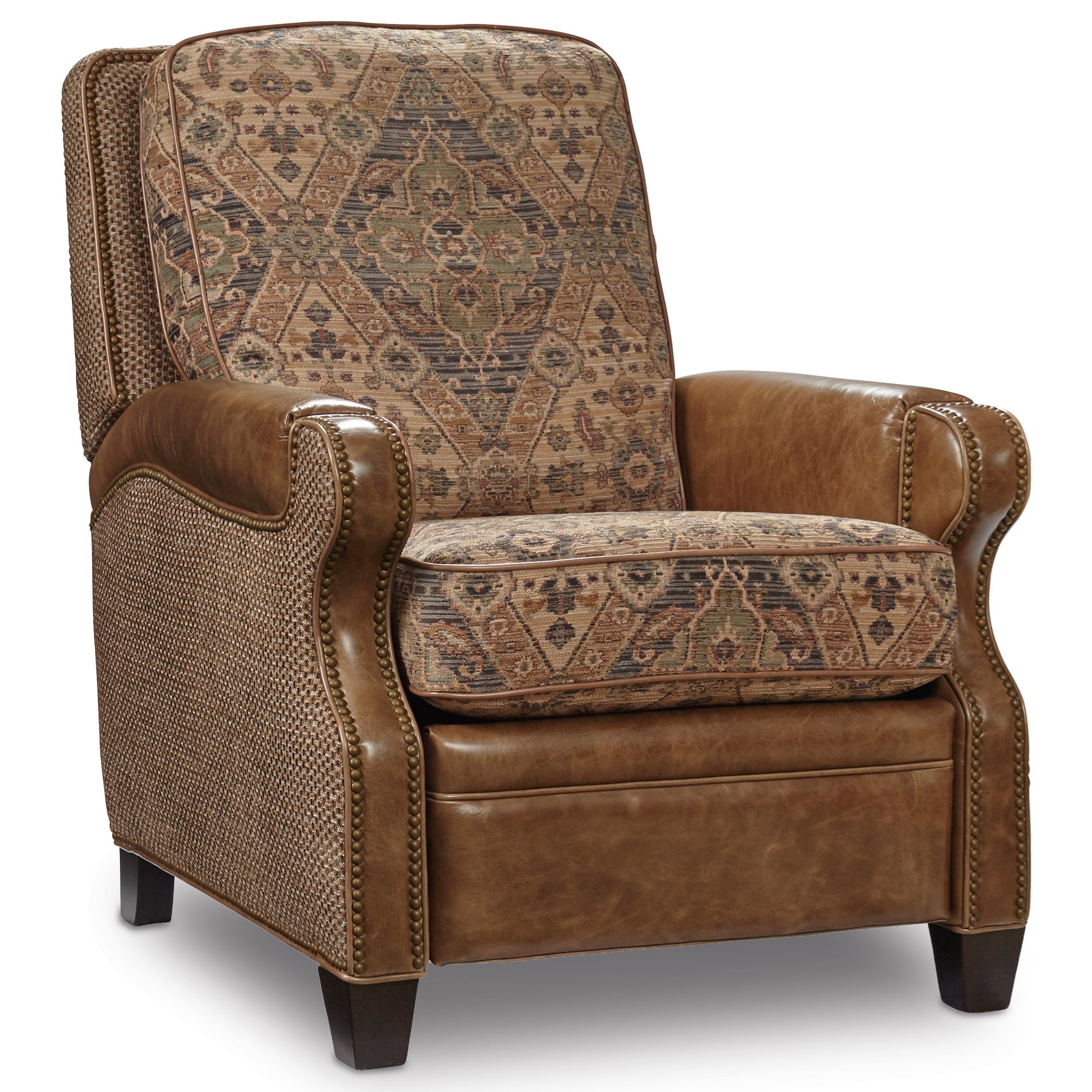 Hooker Furniture Reclining Chairs Traditional High Leg Recliner With Nailhead Trim Belfort Furniture High Leg Recliners