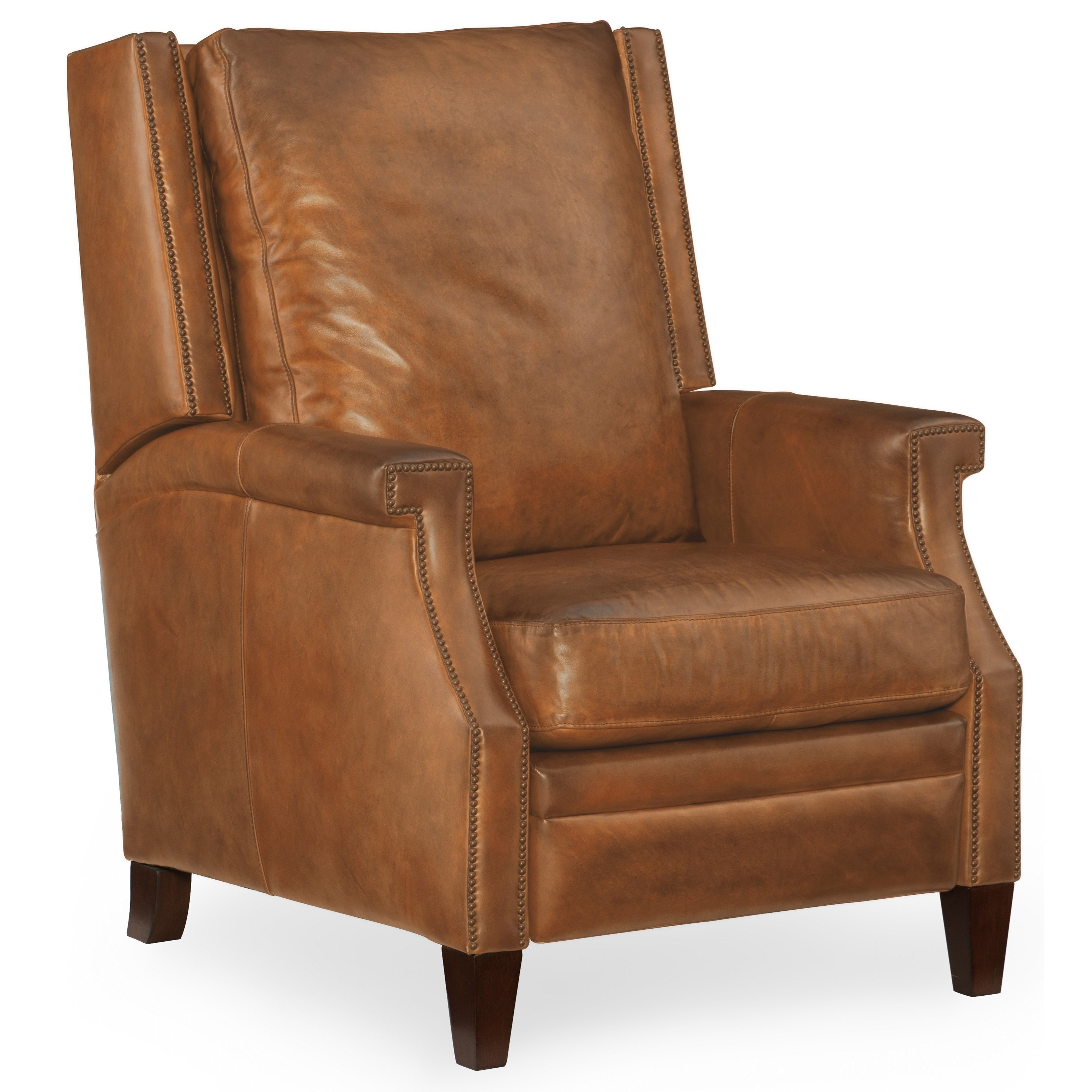 Hooker Furniture Reclining Chairs Collin Leather Recliner with Wing