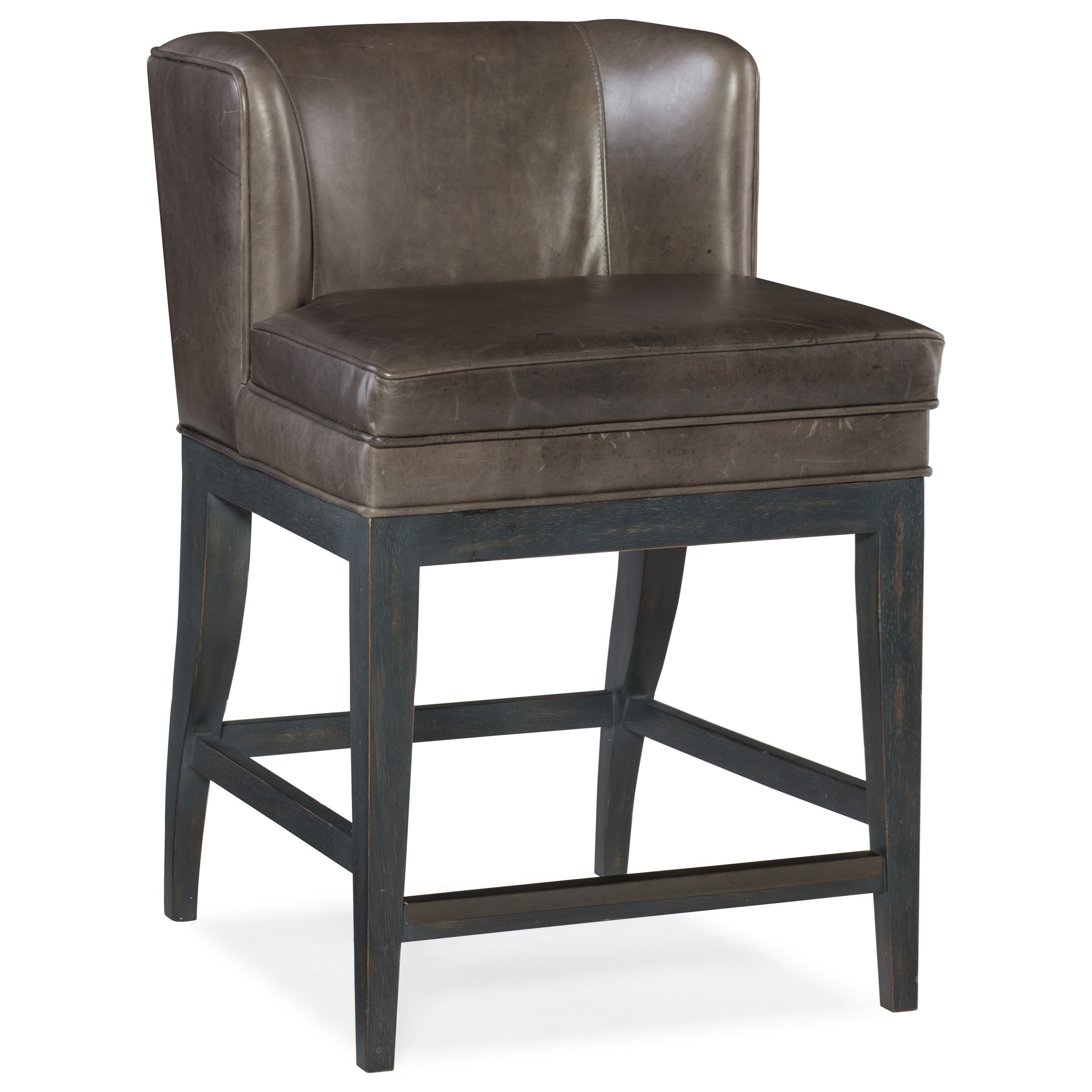 Hooker Furniture Stools Dark Jada Contemporary Leather Counter Stool Belfort Furniture Bar Stools