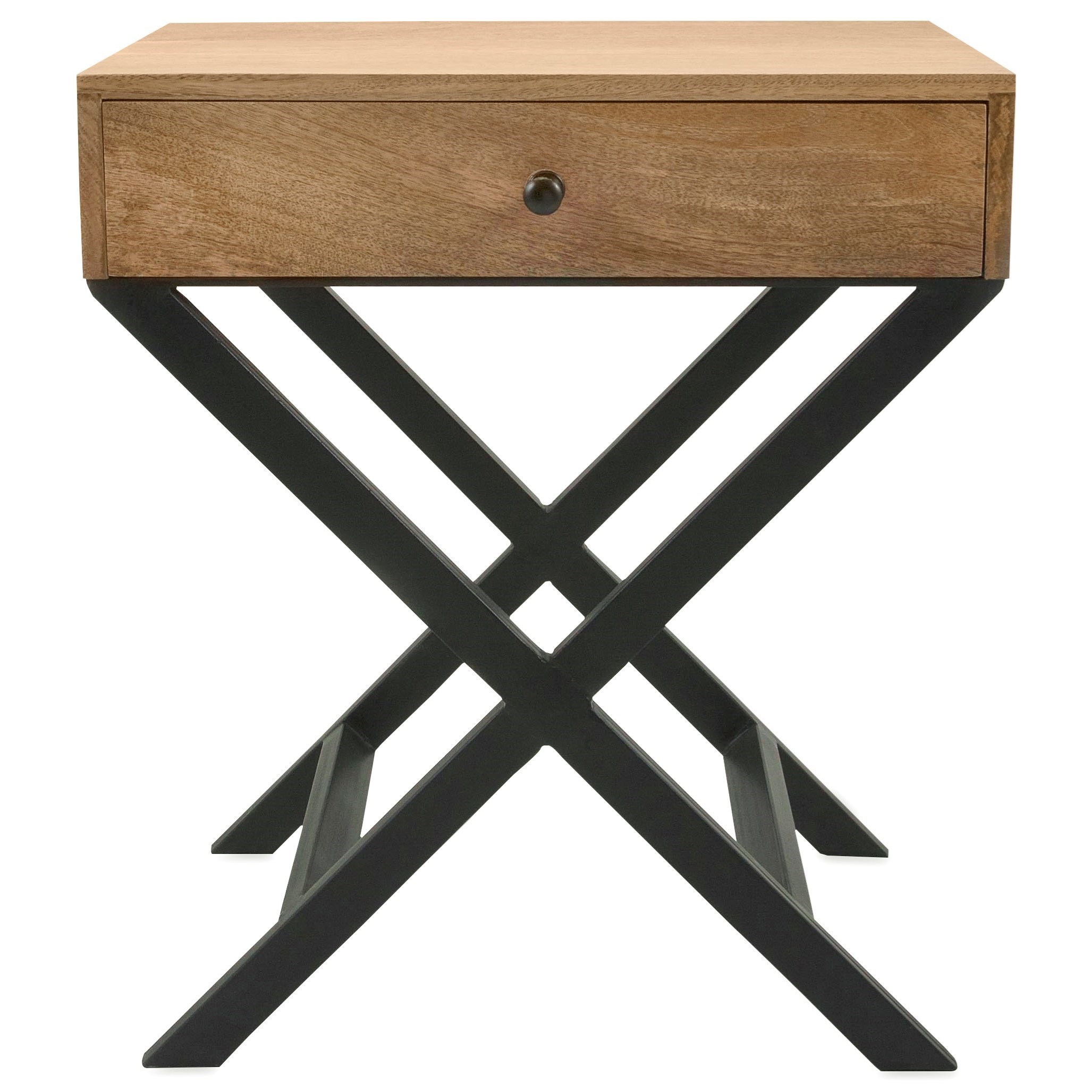 Imax Worldwide Home Trisha Yearwood 10463 Persimmon X Leg Side Table Corner Furniture End Tables