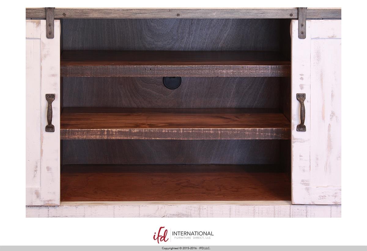 International Furniture Direct Pueblo IFDIIFD360STAND70 70" White TV