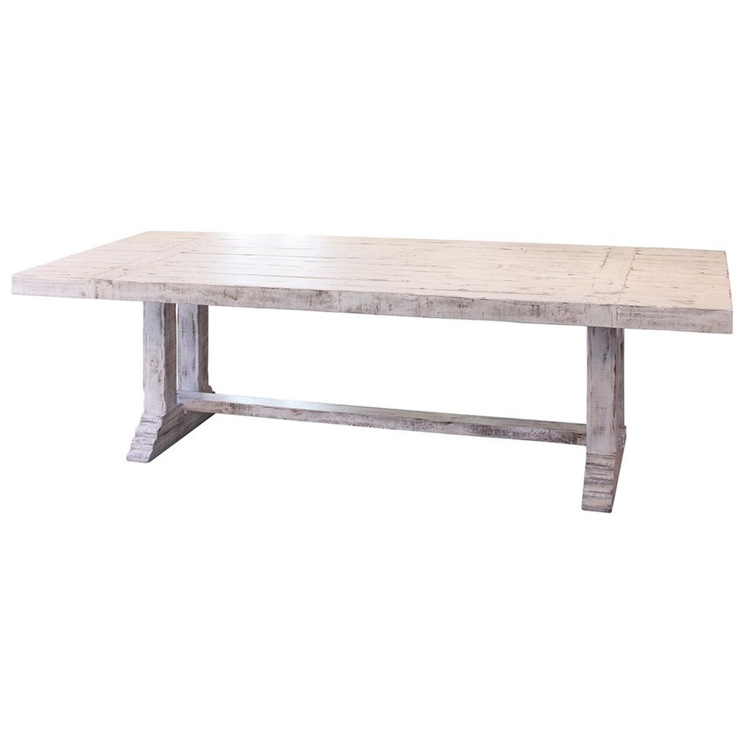 International Furniture Direct Terra White 102 Solid Wood Double