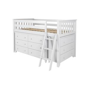 Jackpot Kids Loft Beds Windsor 1 Low Loft Bed In Grey W Angle