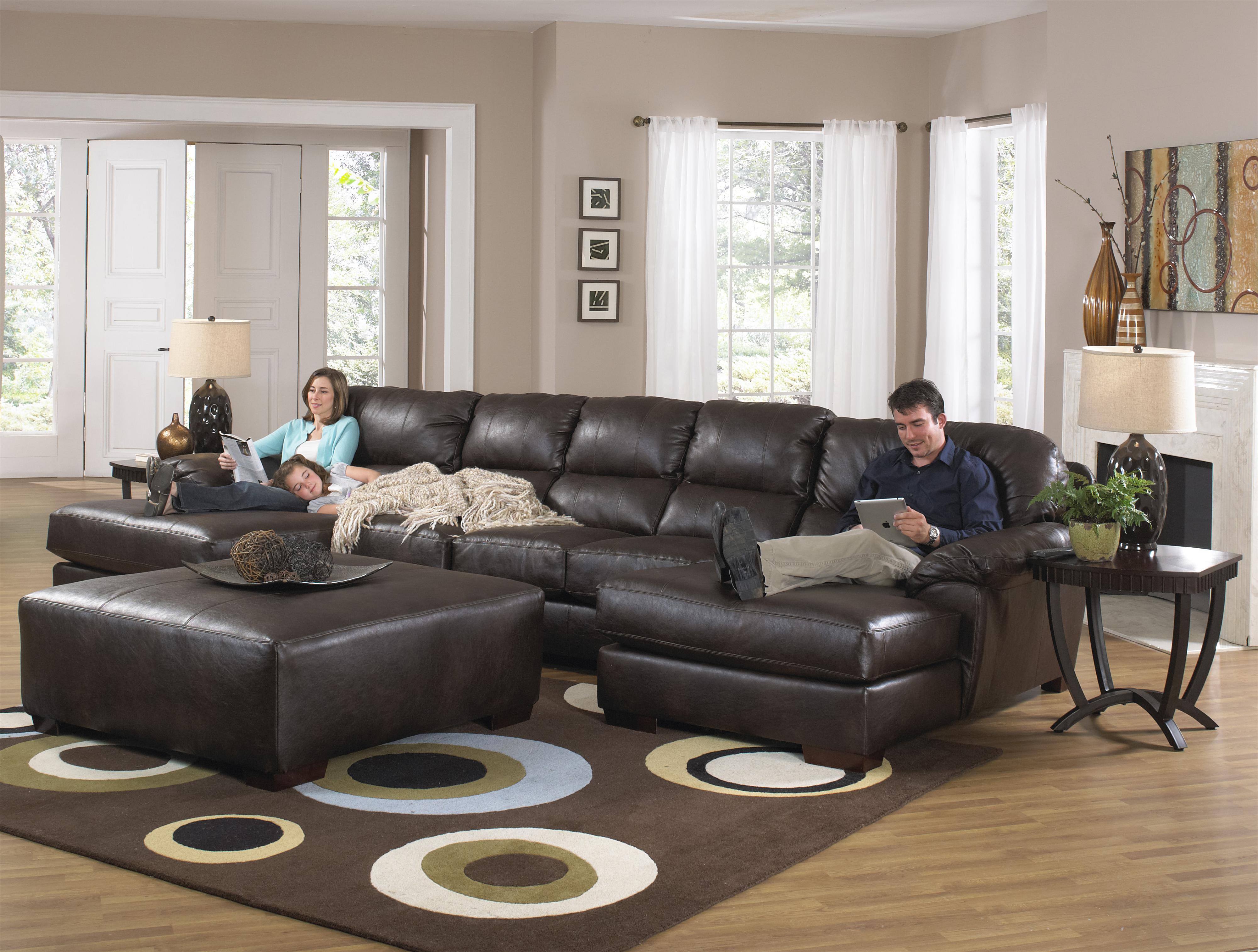 Jackson Furniture Lawson Two Chaise Sectional Sofa With Five Seats