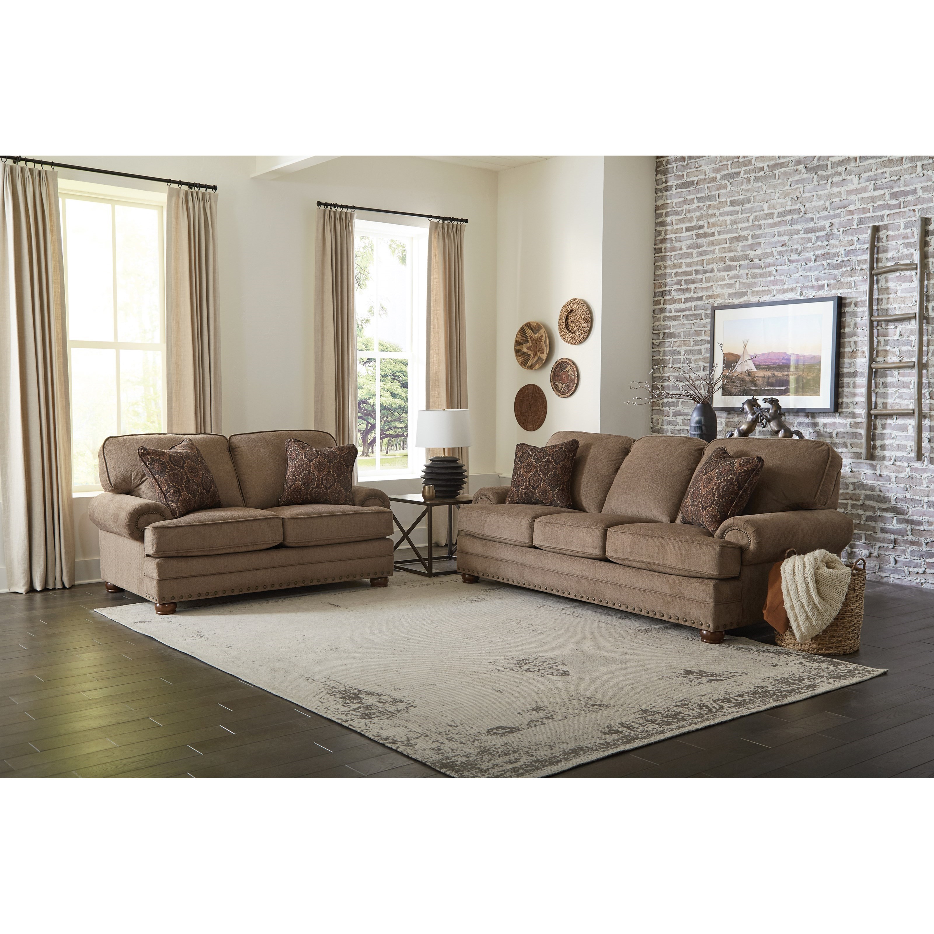 Jackson Furniture Singletary Sofa and Loveseat | Value City Furniture |  Stationary Living Room Groups