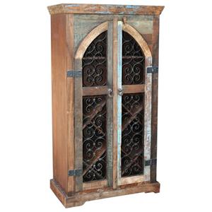 Jaipur Furniture Railroad Ties Traditional Scrolled Door Wine