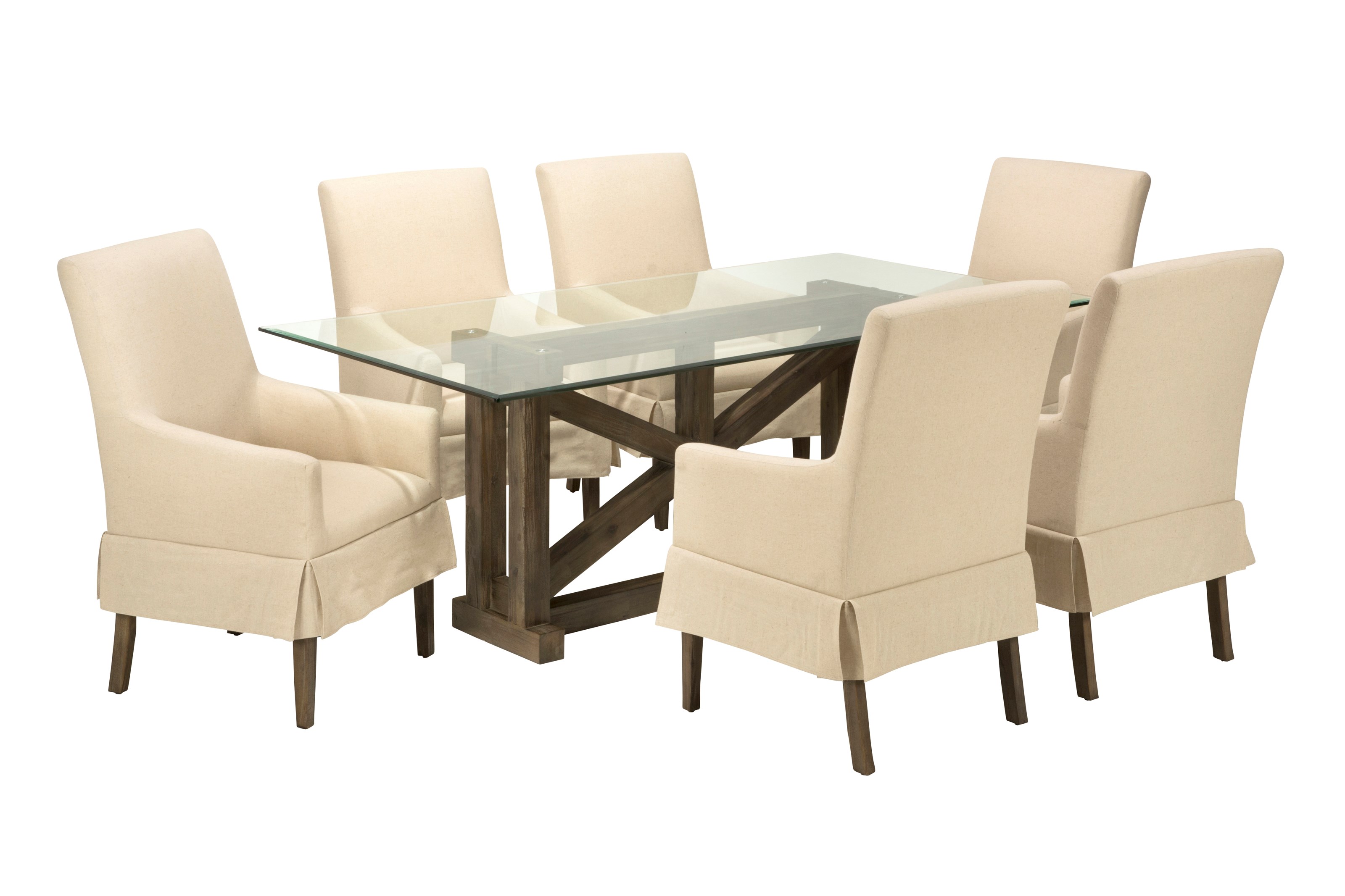 Jofran Hamden Gl Top Table With Six Chairs Rotmans Dining 7 Gl Top Table With Six Chairs
