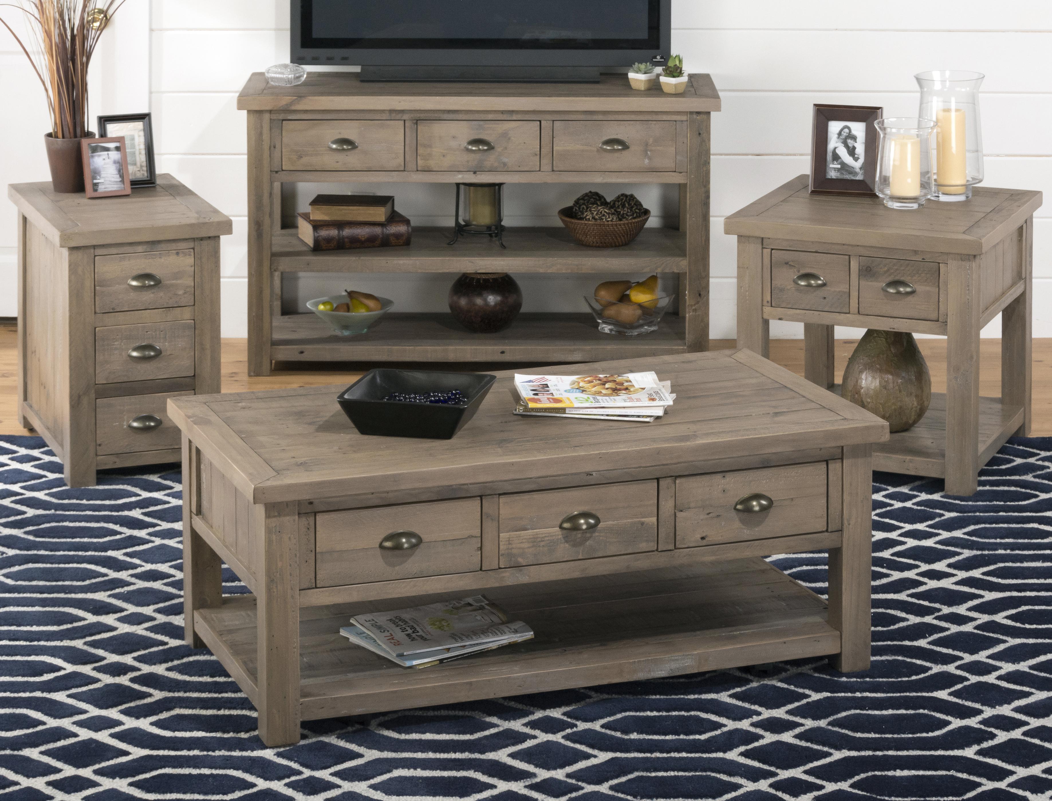 Danbury Lane Chairside Table made of Reclaimed Pine Morris Home End