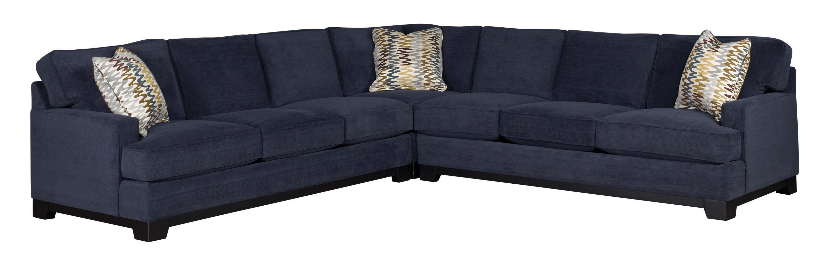 Jonathan Louis Choices - Kronos 409F-27L+11+27R-Dark Blue Fabric  Contemporary 3-Piece Sectional Sofa with Pluma Plush Cushions | Thornton  Furniture | Sectional Sofas, image size:3212x1044