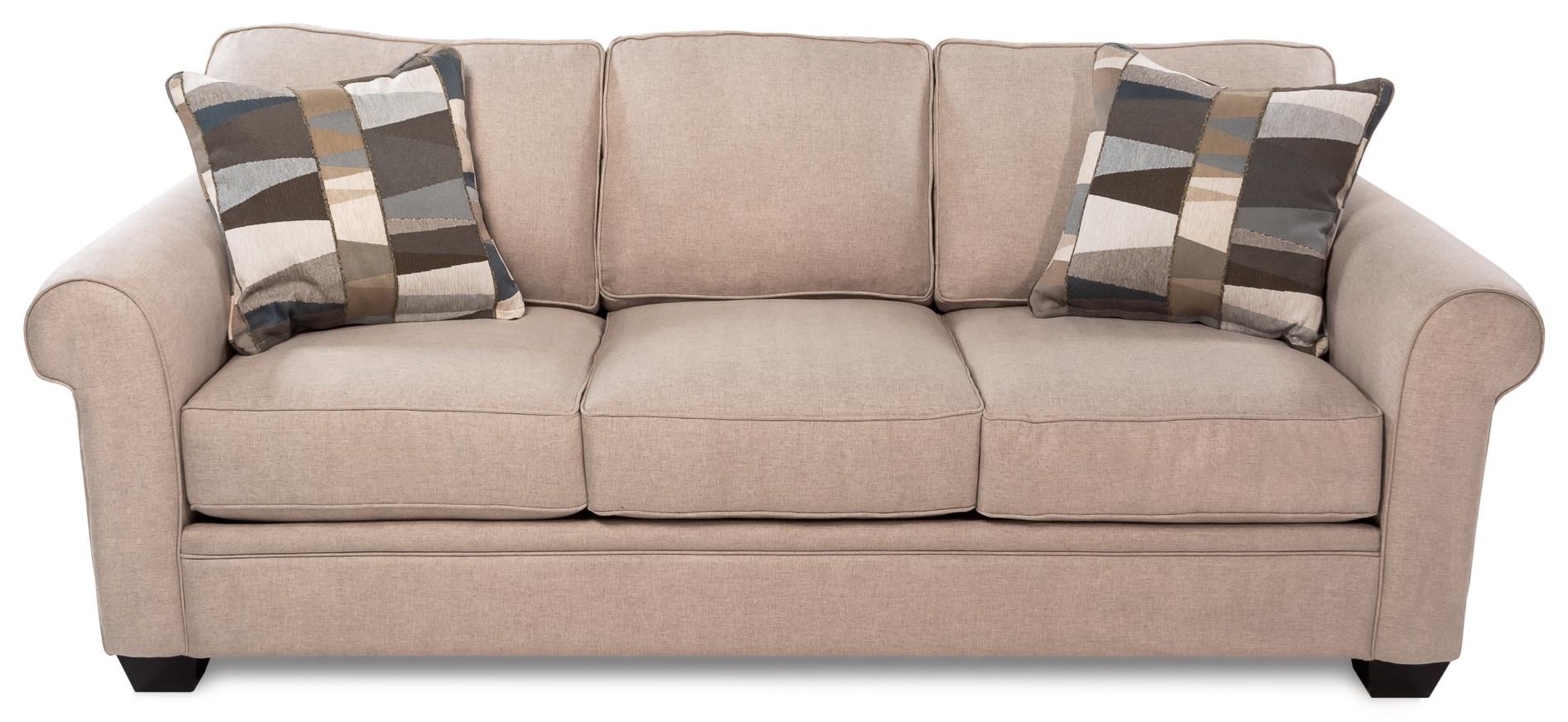 Walcott Casual Sofa W Rolled Arms Rotmans Sofas