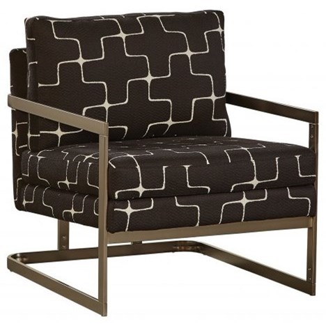 Jonathan Louis Maison Contemporary Accent Chair With Exposed Metal Frame Sheely S Furniture Appliance Upholstered Chairs