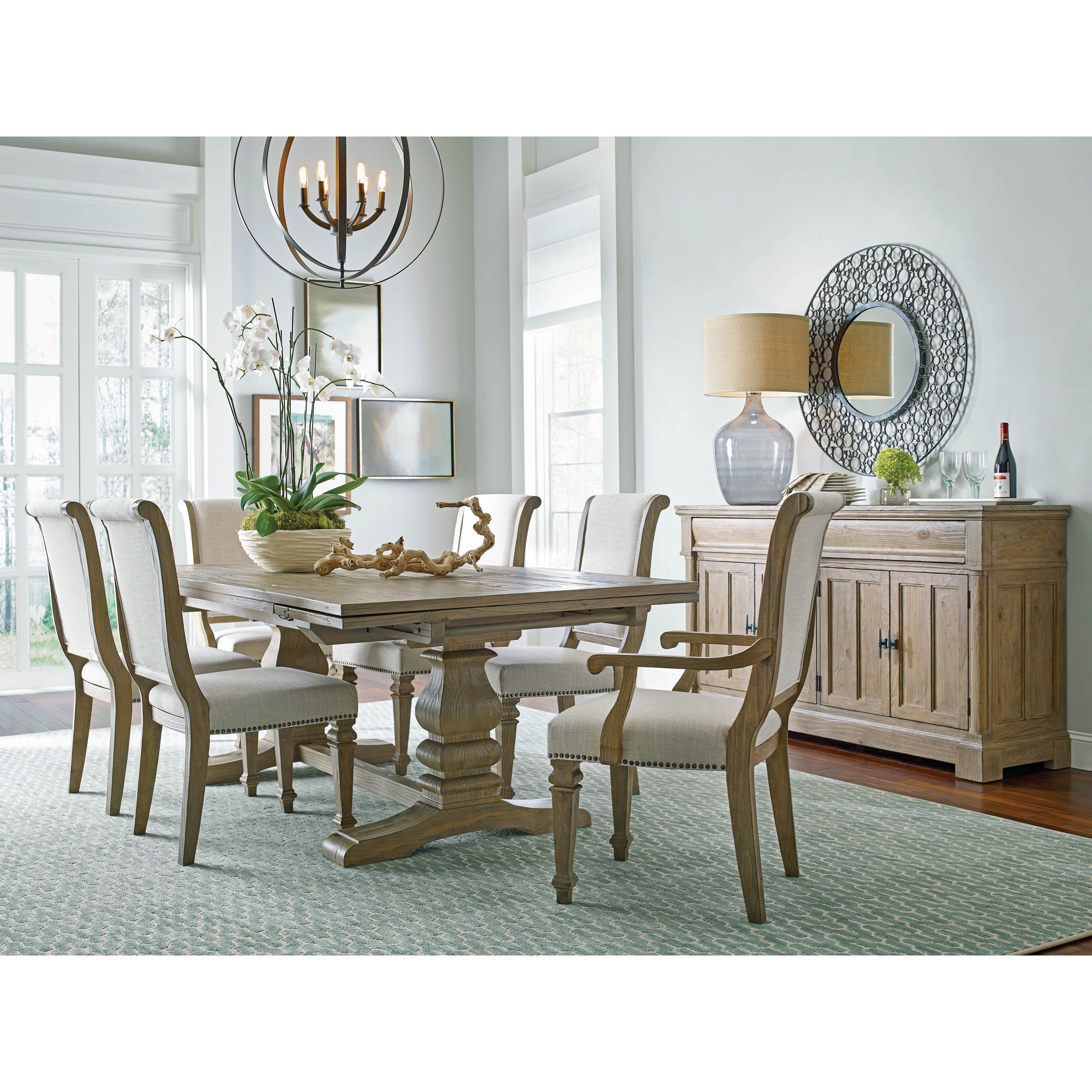 Kincaid Furniture Stone Street Seven Piece Dining Set with Self ... Kincaid Furniture Stone Street Seven Piece Dining Set with Self ...