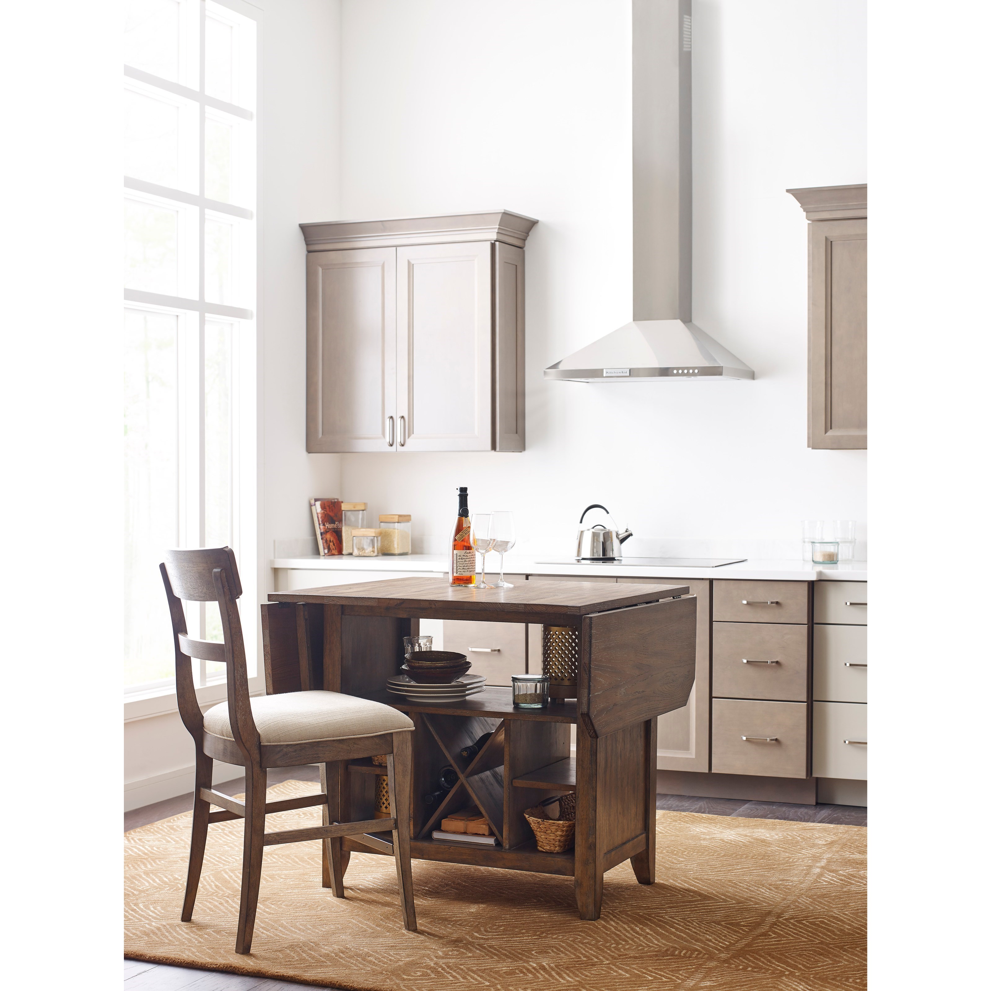 Kincaid Furniture The Nook Solid Wood Counter Height Stool with Performance Fabric Seat | Godby ...