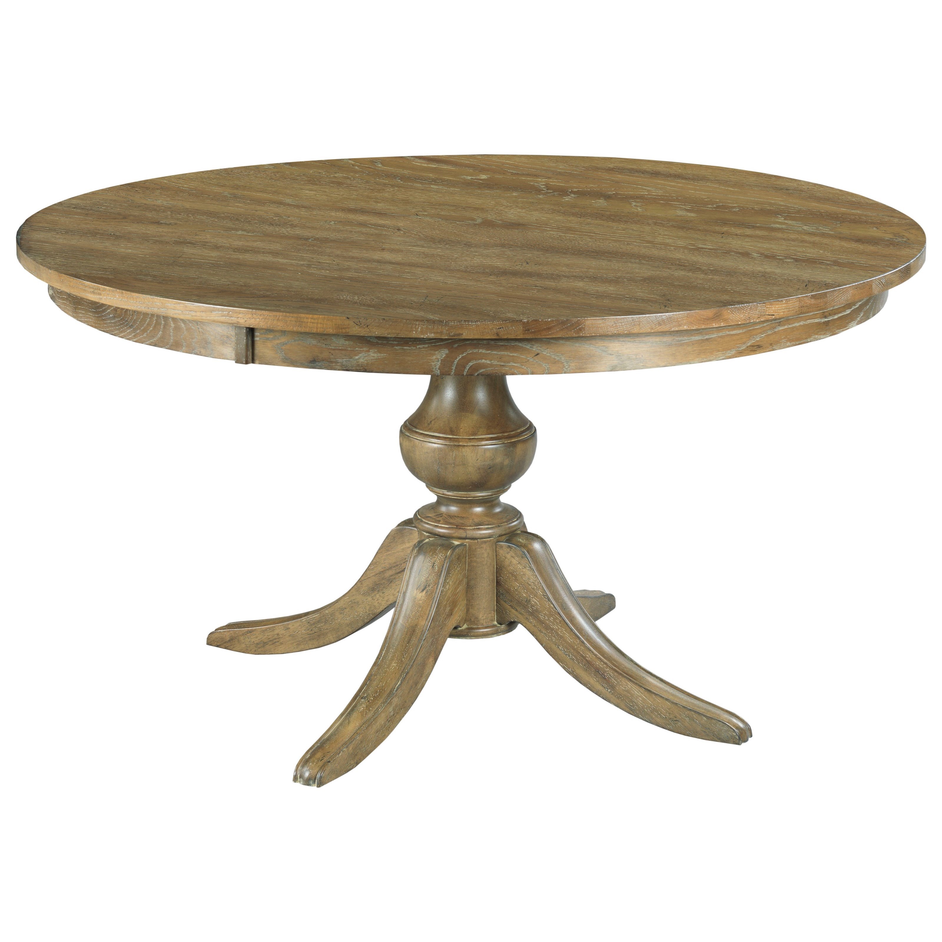 The Nook 54 Round Solid Wood Dining Table With Pedestal Base By Kincaid Furniture At Northeast Factory Direct