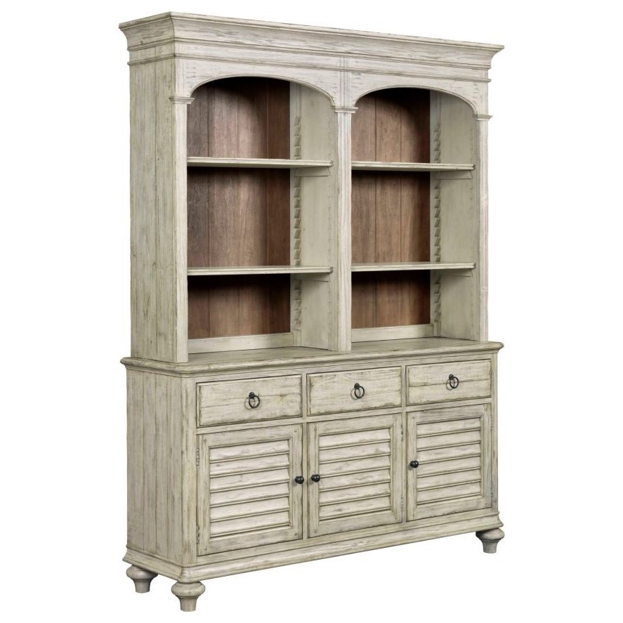 Kincaid Furniture Weatherford Hastings Open Hutch And Buffet With Adjustable Shelves Lindy S Furniture Company China Cabinets