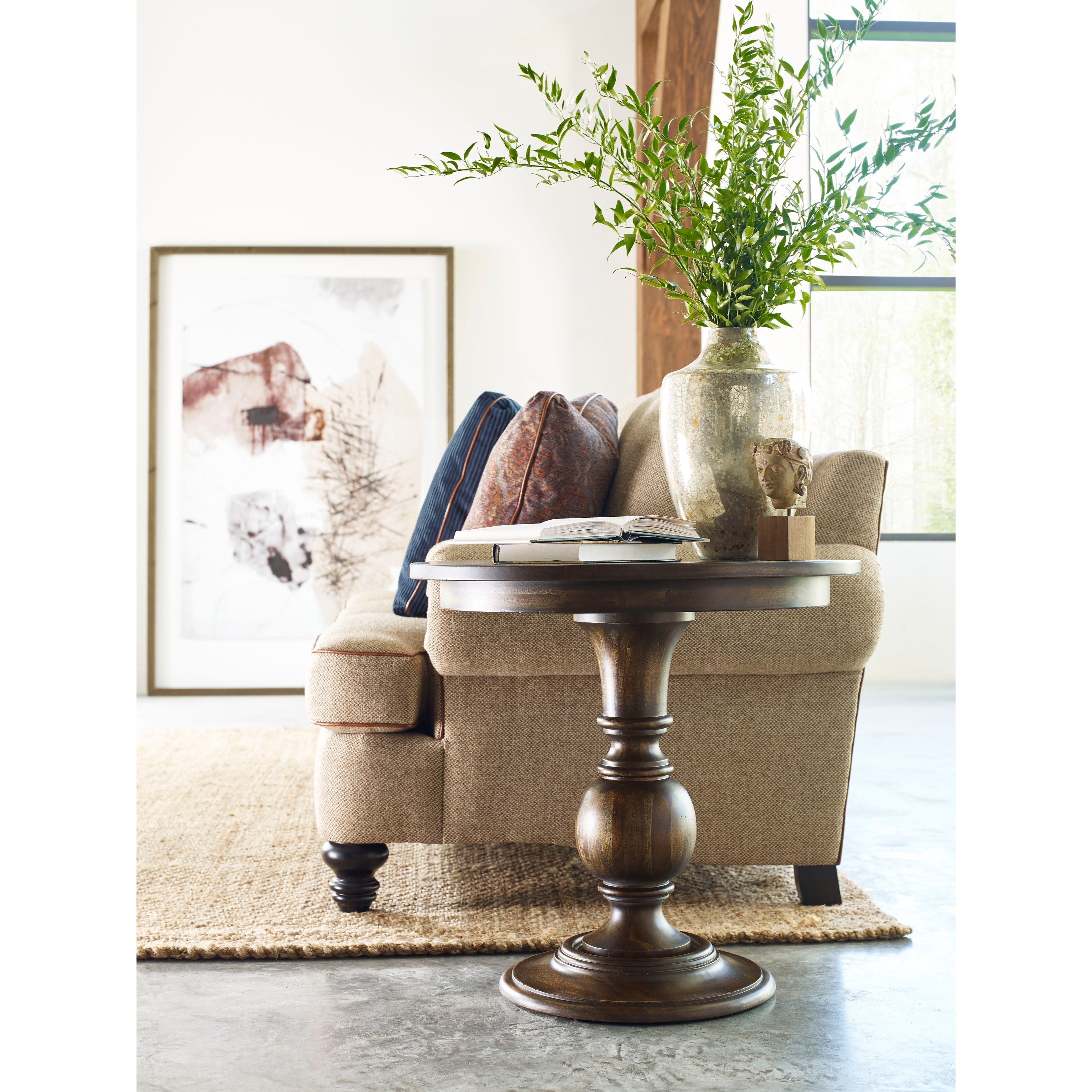 Kincaid Furniture Wildfire 86021 Vintage Round Lamp Table Becker