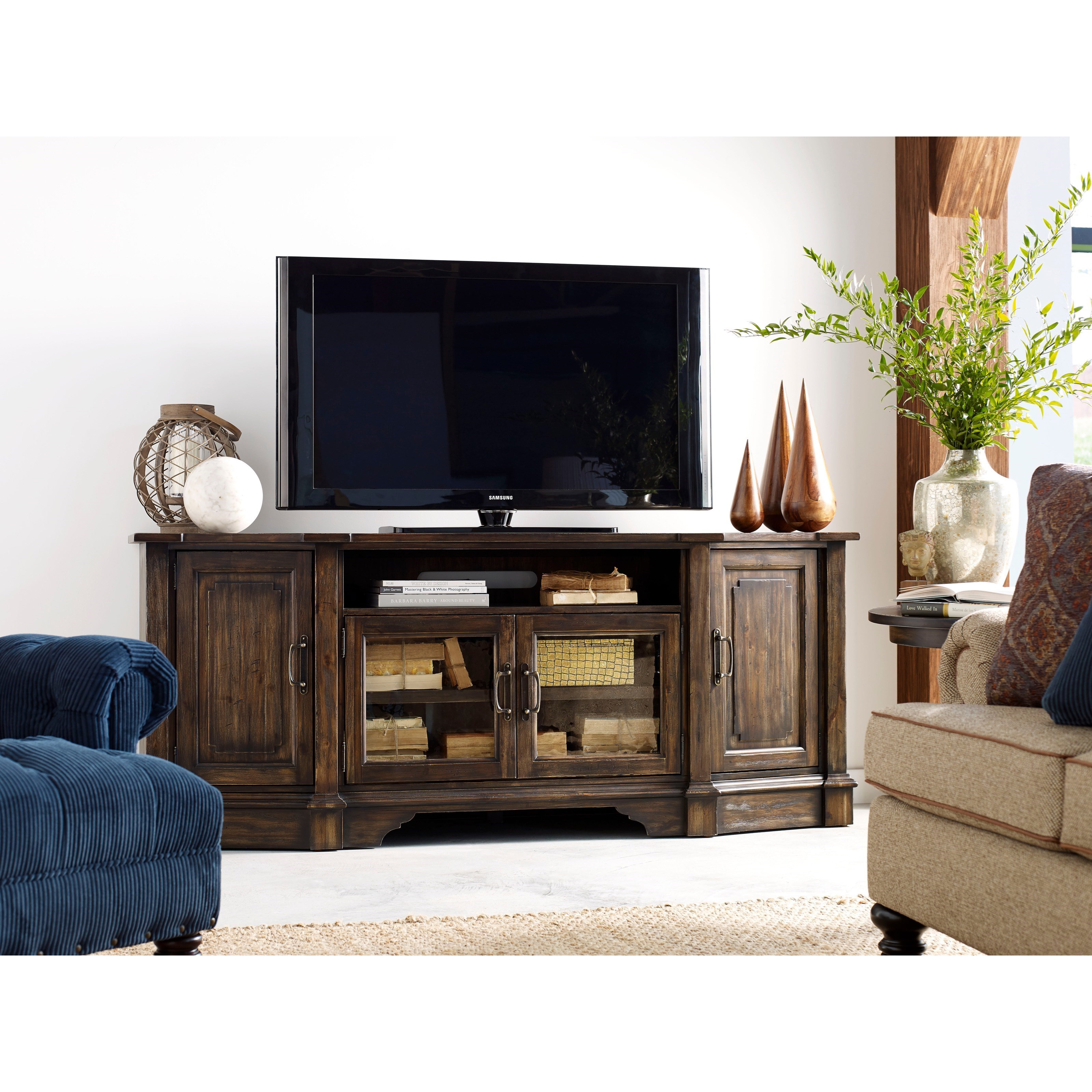 Kincaid Furniture Wildfire 86035 Wildfire TV Stand with Seeded Glass