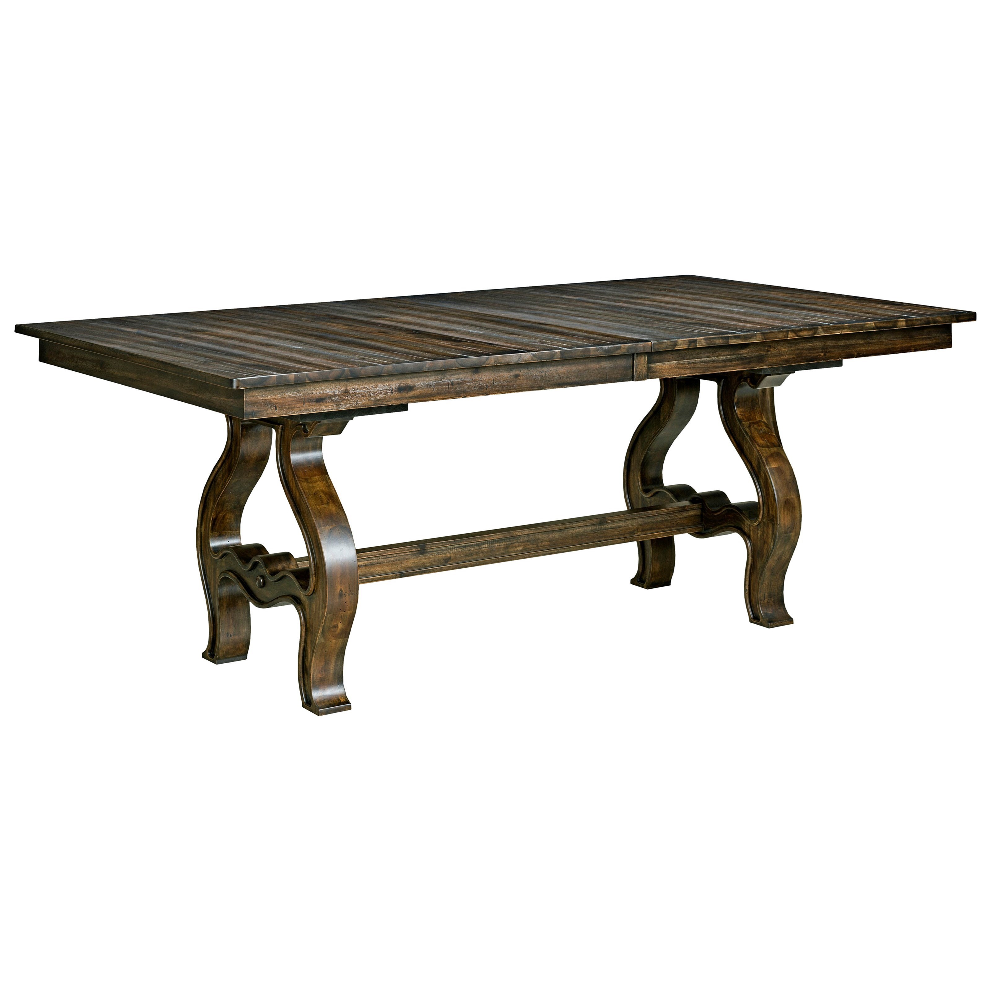 Kincaid Furniture Wildfire Vintage Trestle Table With Two Kincaid Furniture Wildfire Trestle Table Complete Item Number 86 056p