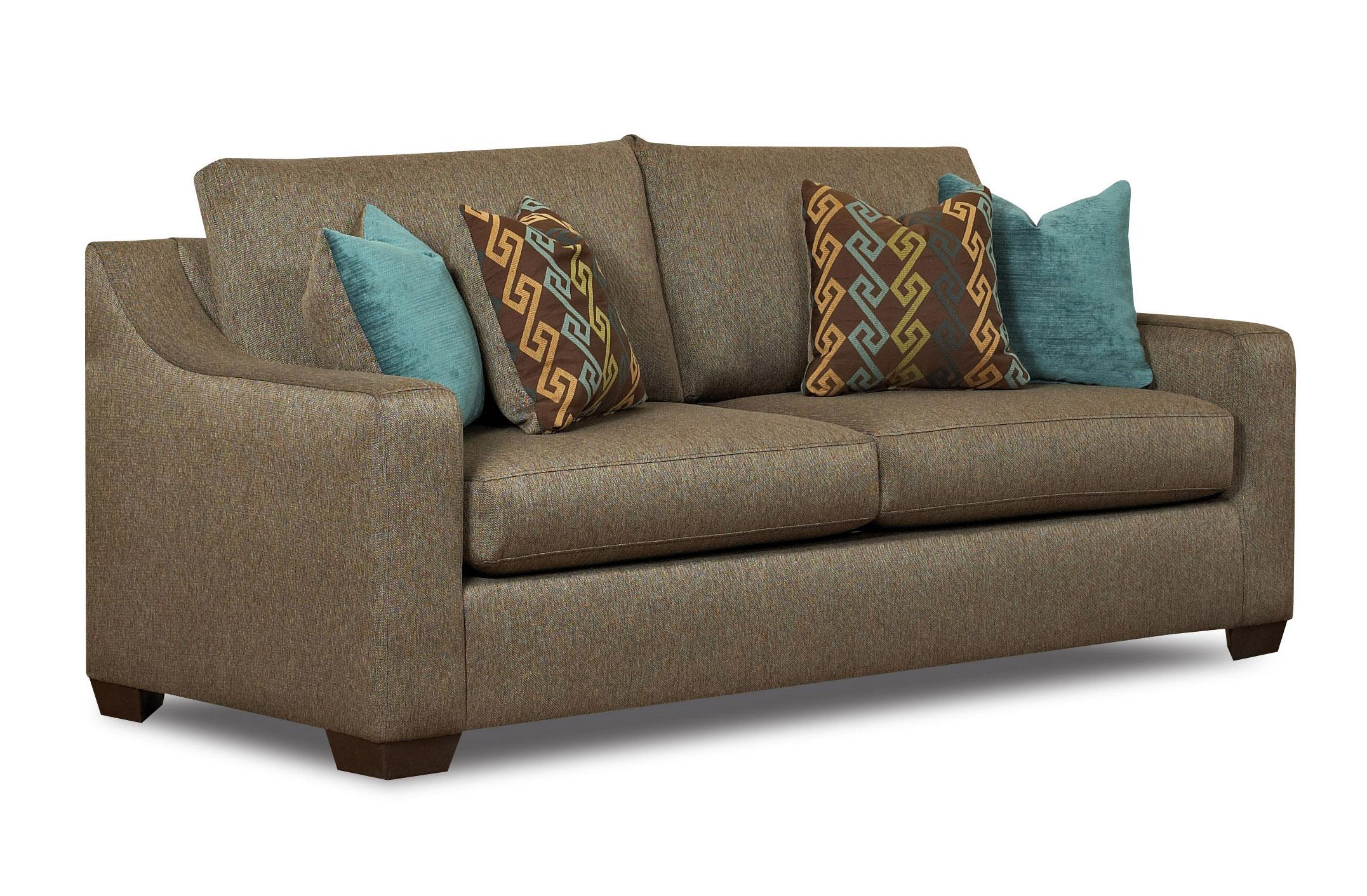 Klaussner Argos E20300 S Contemporary Sofa with Sloped Arms and Loose