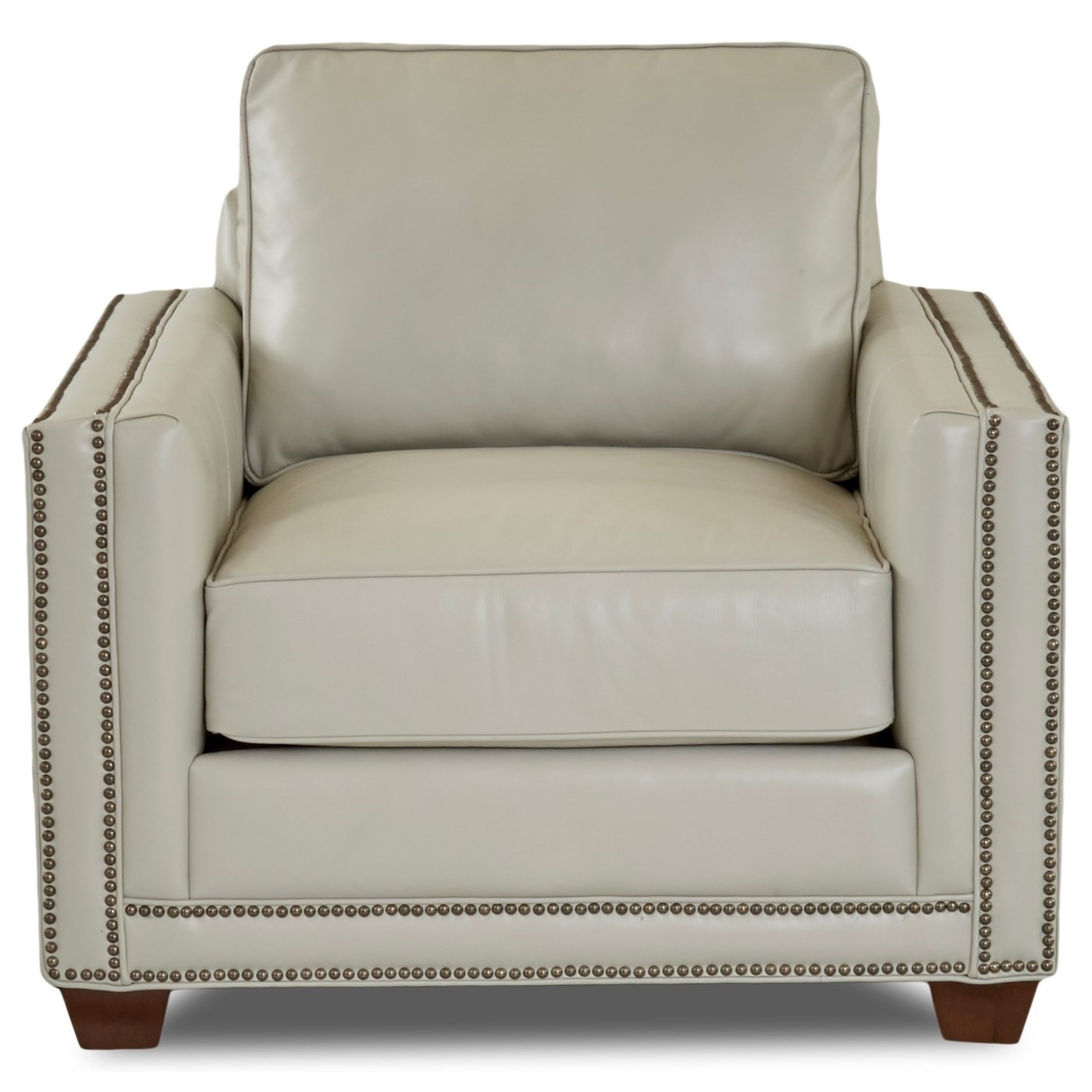 Klaussner Brunswick Transitional Chair With Nailheads