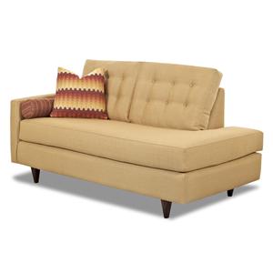 Klaussner Craven Contemporary Left Arm Facing Chaise Lounge With Klaussner Craven Contemporary Left Arm Facing Chaise Lounge With Tufted Back Johnny Janosik