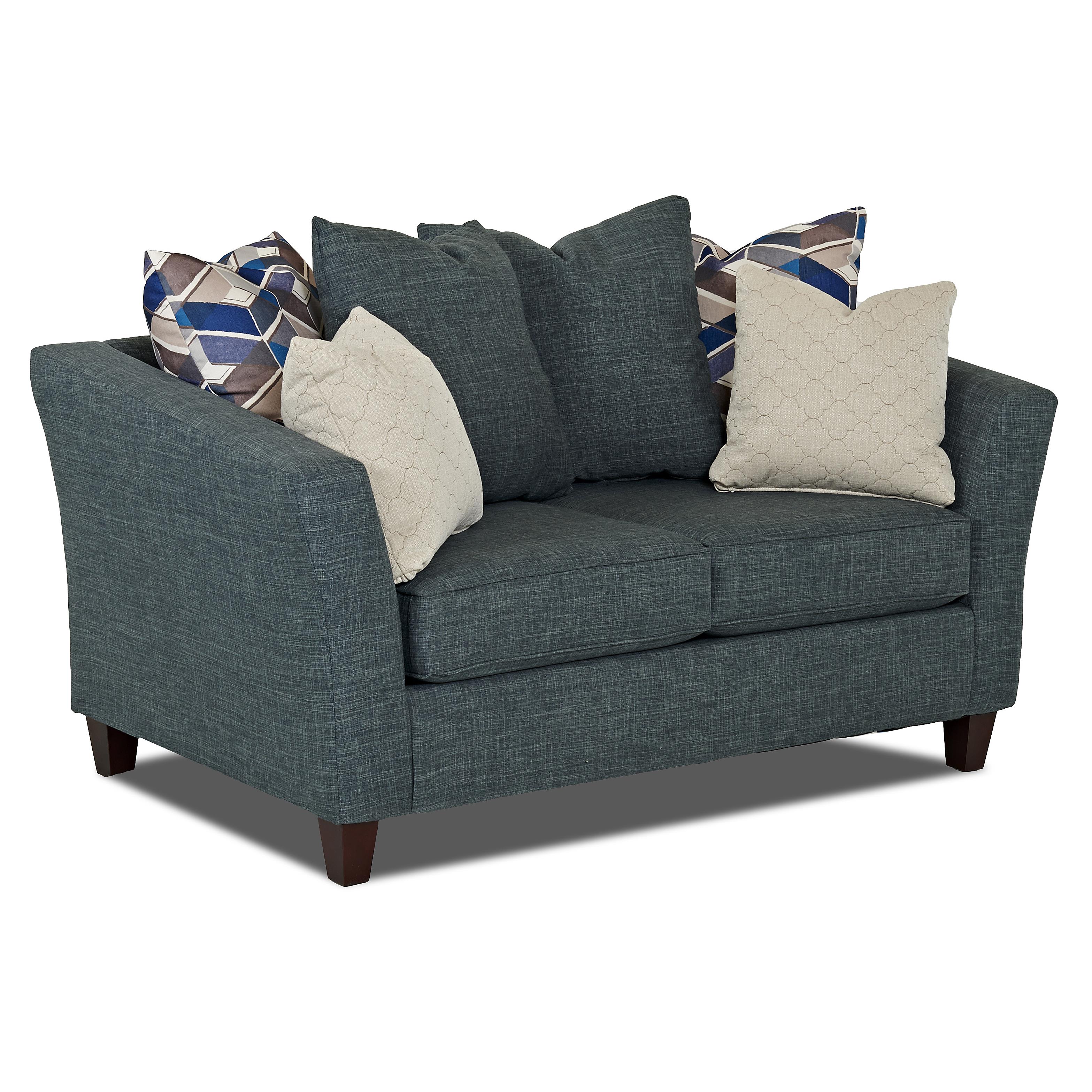 Klaussner Culpepper Contemporary Loveseat With Tuxedo Arms - Klaussner Culpepper Loveseat Item Number K Lsfandturq klaussner culpepper contemporary loveseat with tuxedo arms - klaussner culpepper loveseat item number k lsfandturq