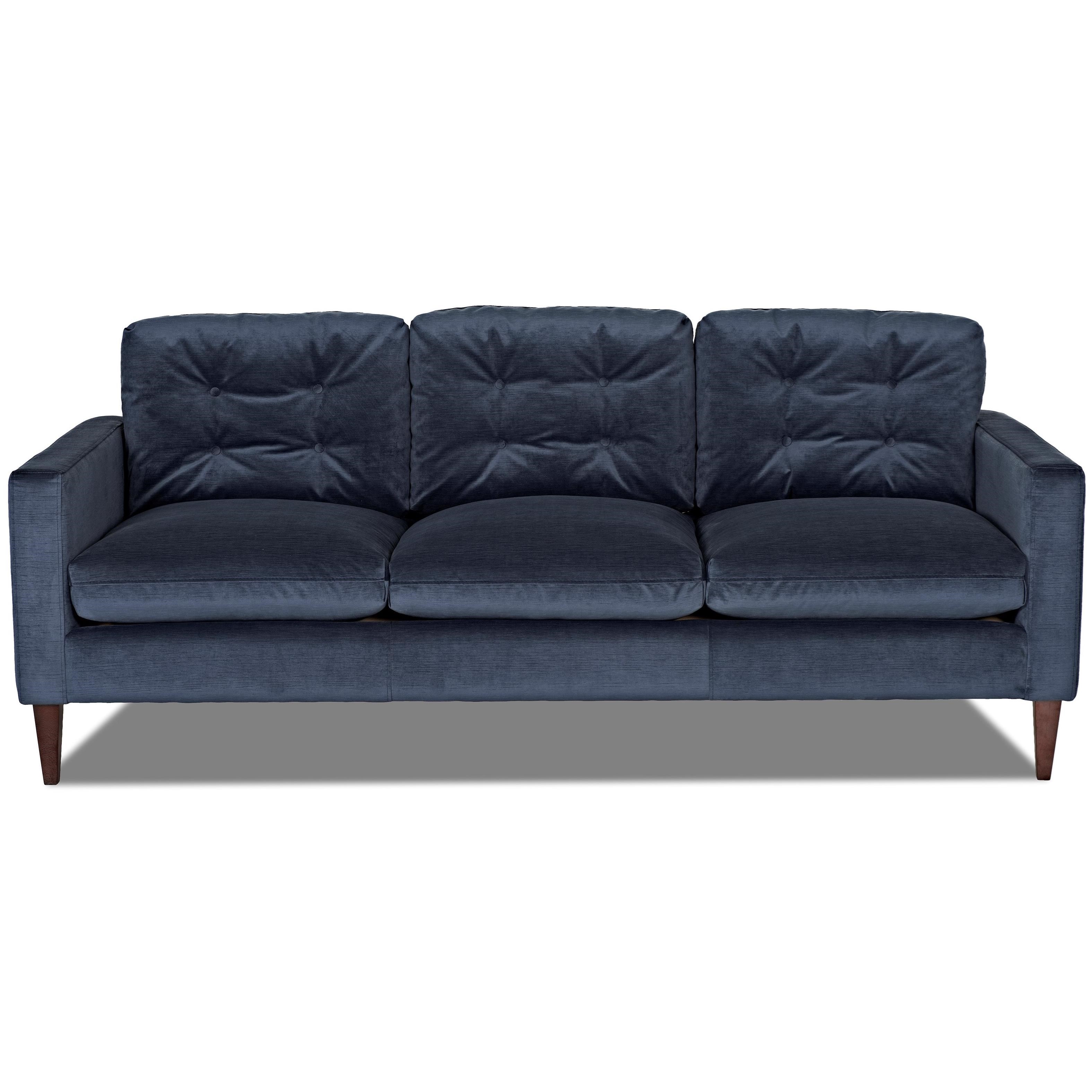 Klaussner Florence Mid Century Modern Sofa With On Tufted Back Sofa Florence