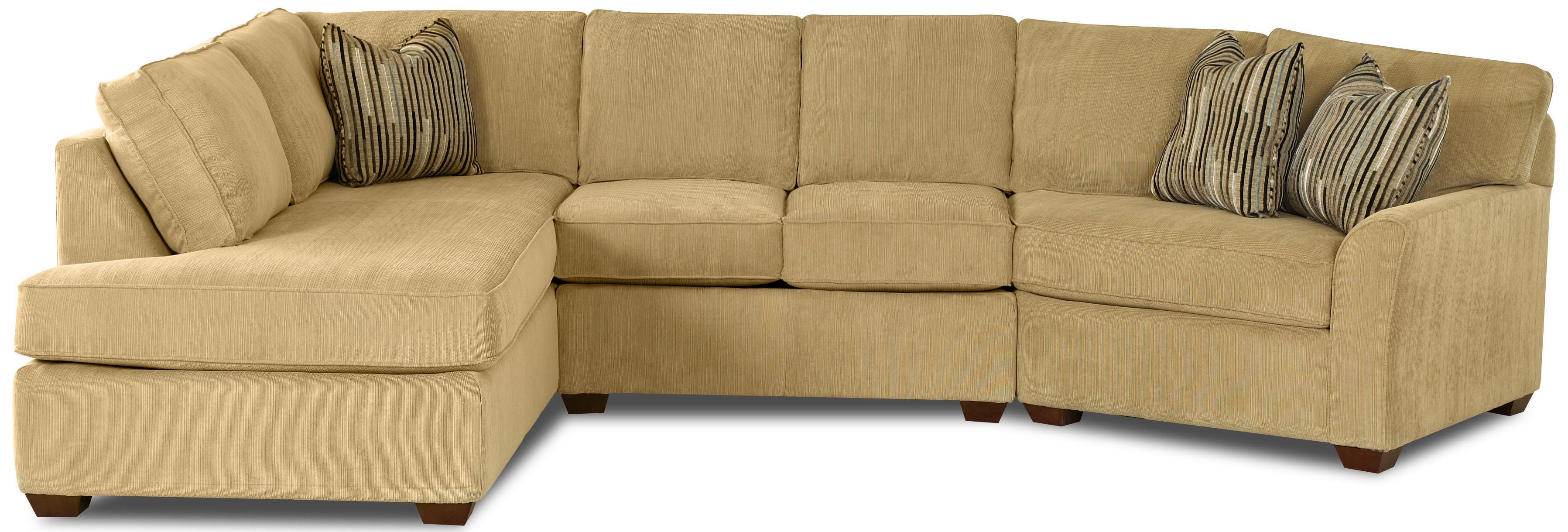 Klaussner Grady Contemporary Sectional Sofa With Left Chaise Klaussner Grady Sectional Item Number K55200l Schs As R Bc