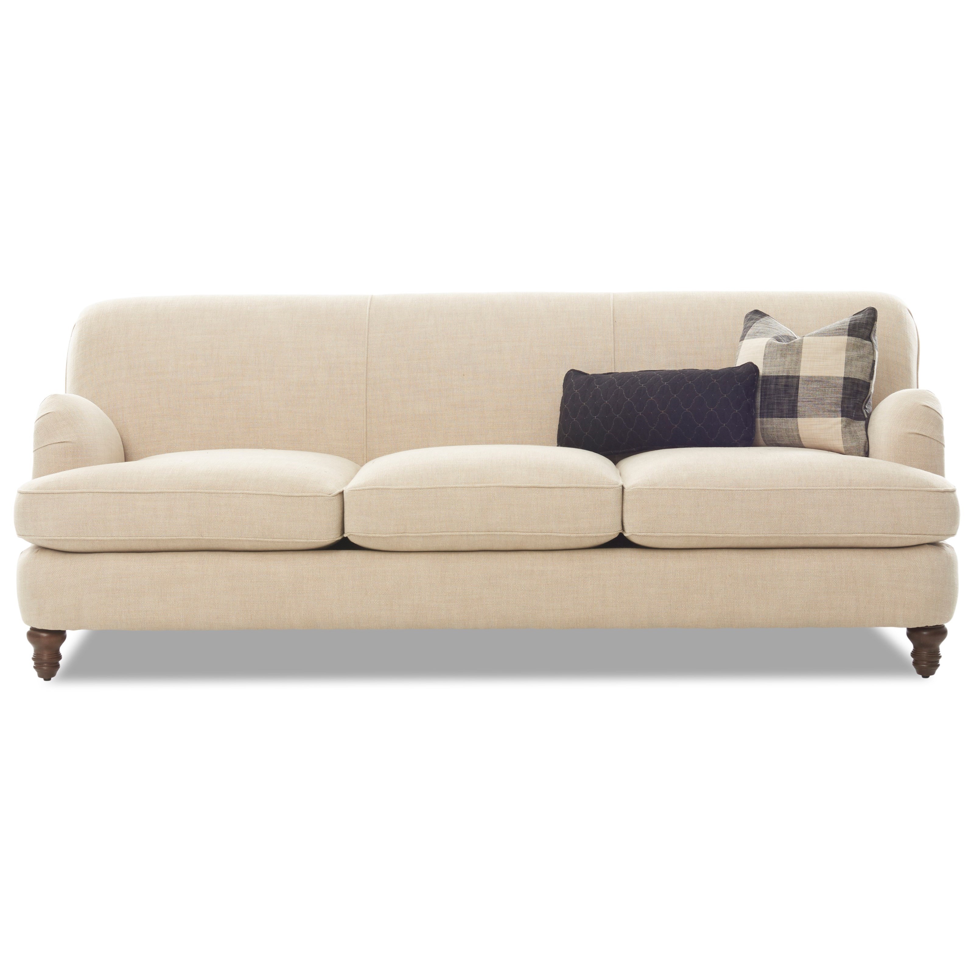 Henley Transitional Sofa With English Arms By Klaussner At Corner Furniture