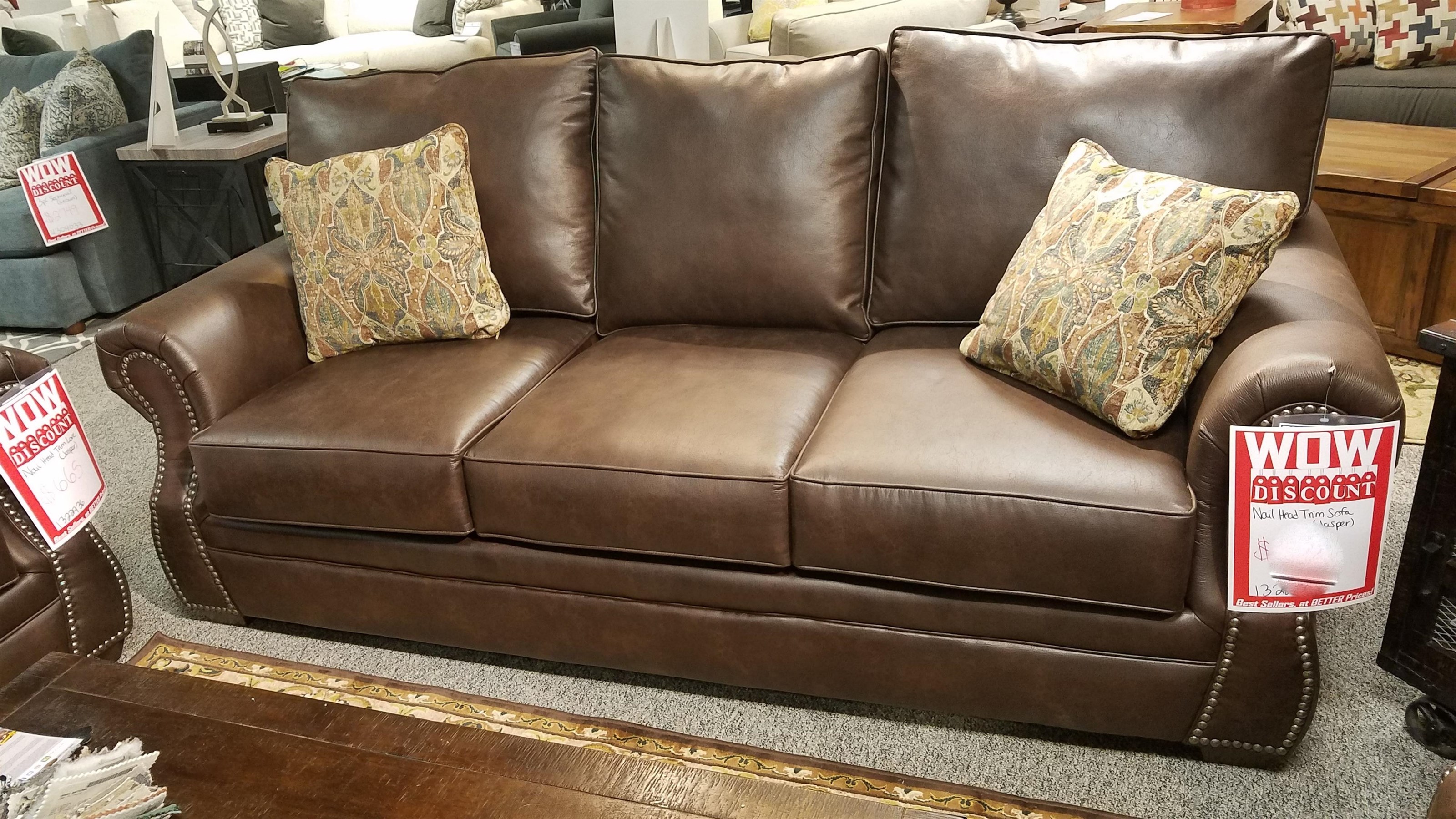 Klaussner Jasper Ok12310 S Nailhead Trim Sofa Dunk Bright Klaussner Jasper Ok12310 S Nailhead