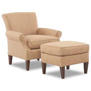 Klaussner Chairs And Accents Round Pippa Ottoman With Center